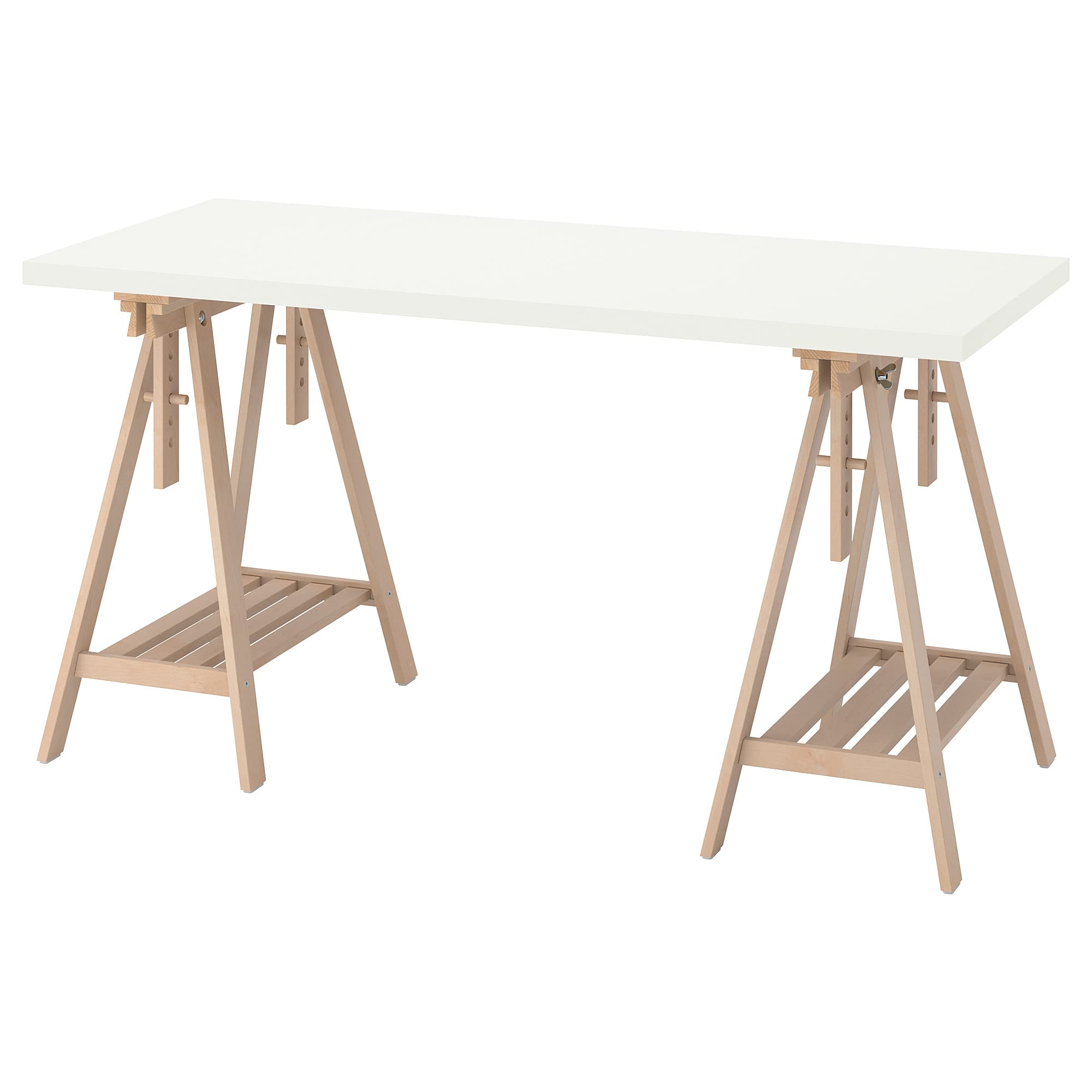 LAGKAPTEN/MITTBACK White Birch Computer Desk 55