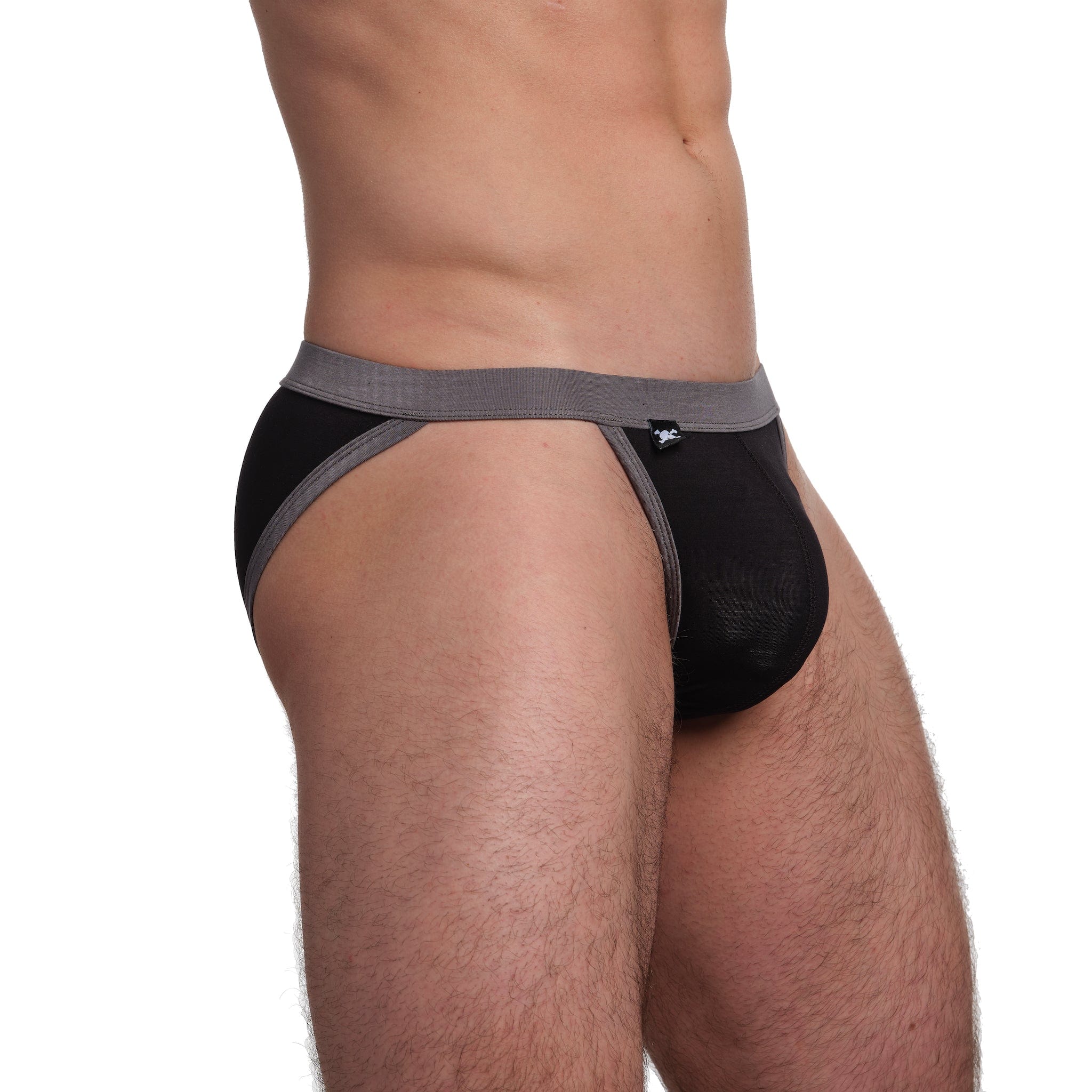 Just The Bones Cloud Sport Brief Black - Ultra Soft Breathable Men's Underwear for Running, Gym & Everyday Comfort