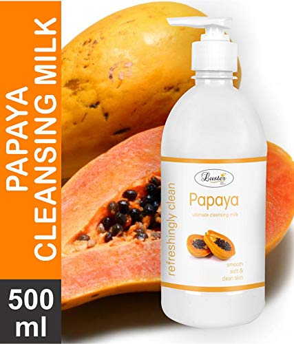 Organic Coconut & Papaya Cleansing Milk for Smooth, Soft & Refreshing Skin | Gentle Makeup Remover | Paraben & Sulfate Free | 500ml (Pack of 2) | Perfect for Daily Skincare Routine & Travel