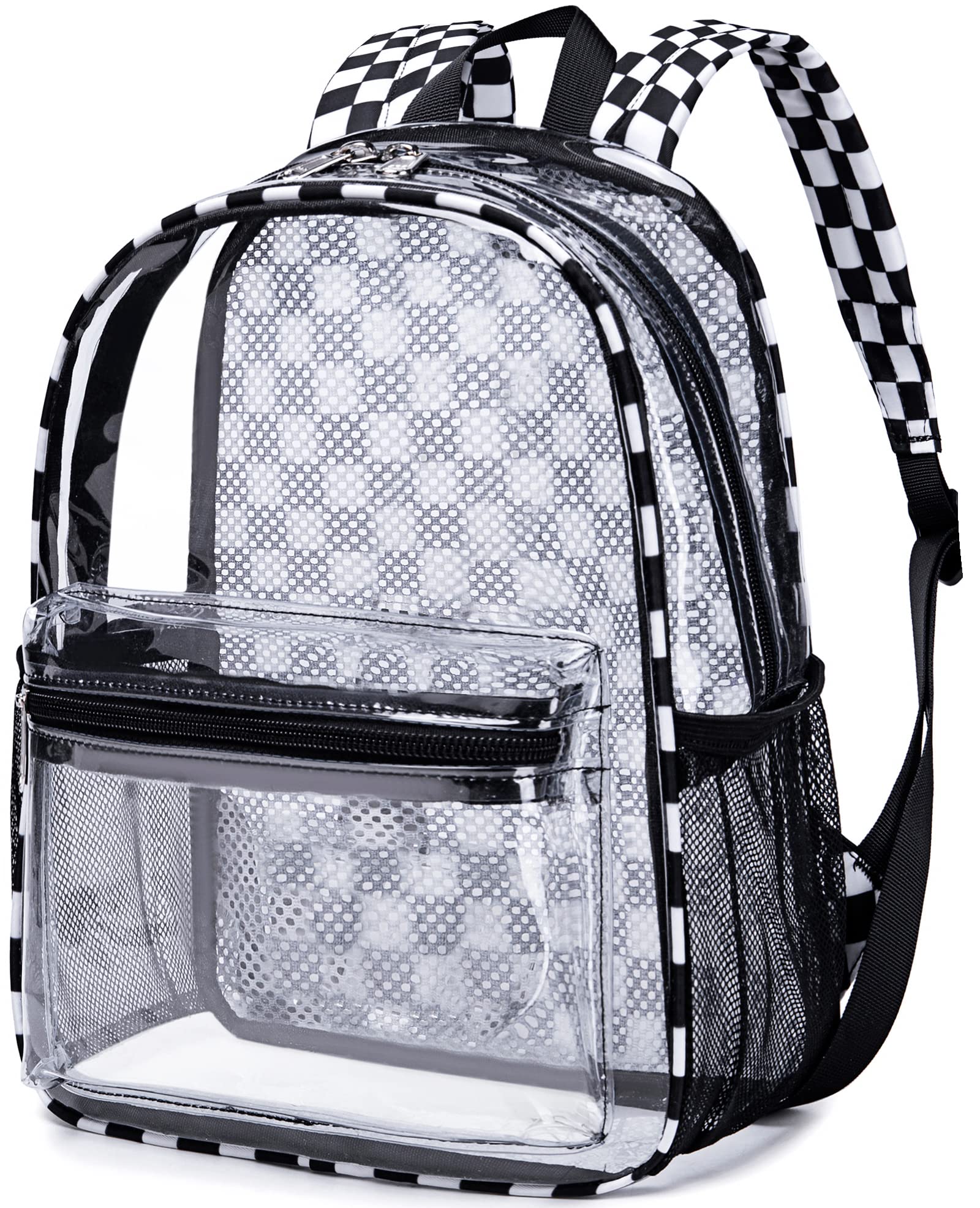 Clear Mini Backpack 12x12x6 - Small Transparent Stadium Bag for Concerts, Festivals & Travel | See-Through Plastic Security Purse for Work & Events | Perfect for Stadium Security Checks, Music Festivals & Airport Travel