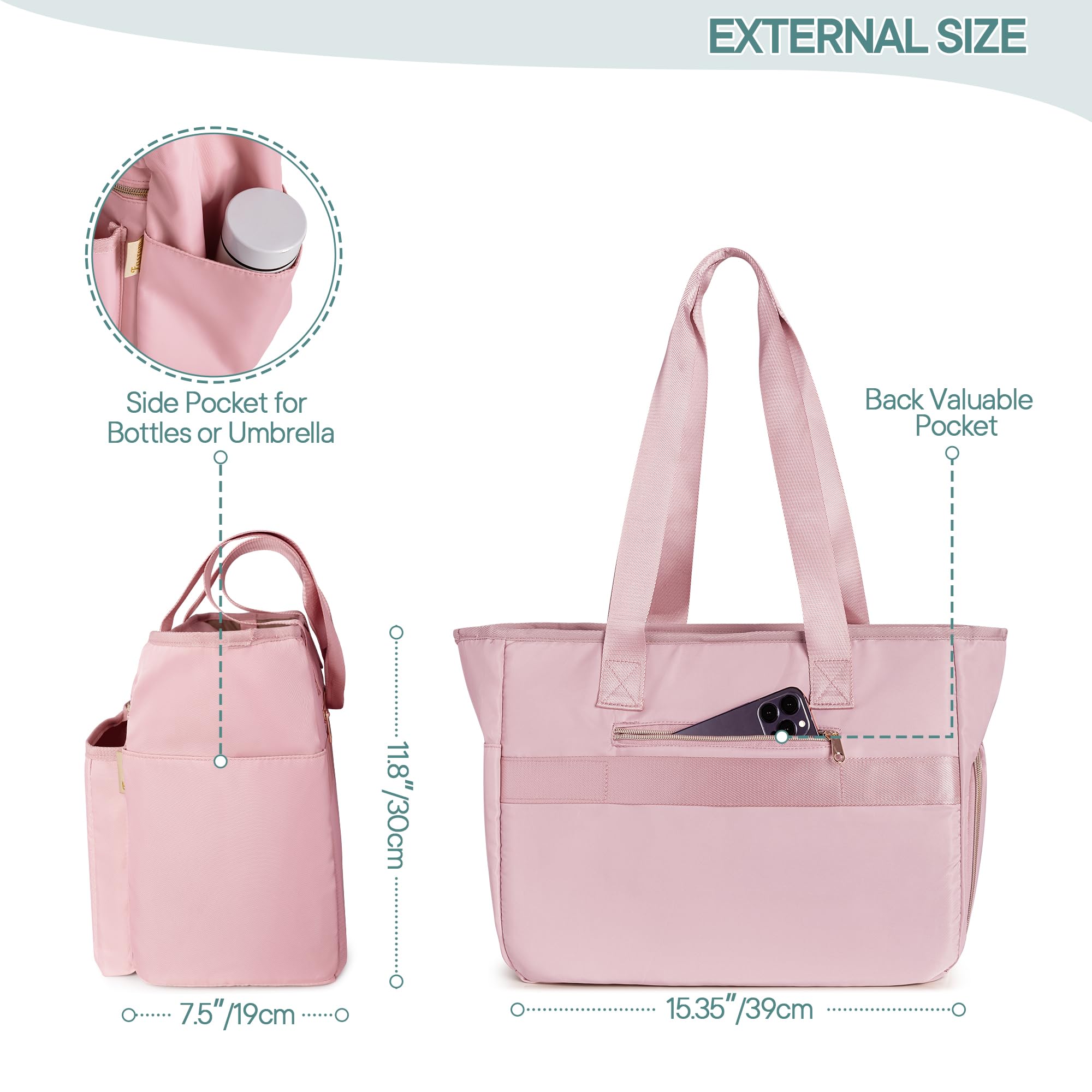 Fasrom Wearable Breast Pump Tote Bag - Compatible with Medela Pump in Style, Insulated Bottle Bag Fits 4 Baby Bottles (5 oz) - Perfect for Working Moms, Travel & On-the-Go Pumping