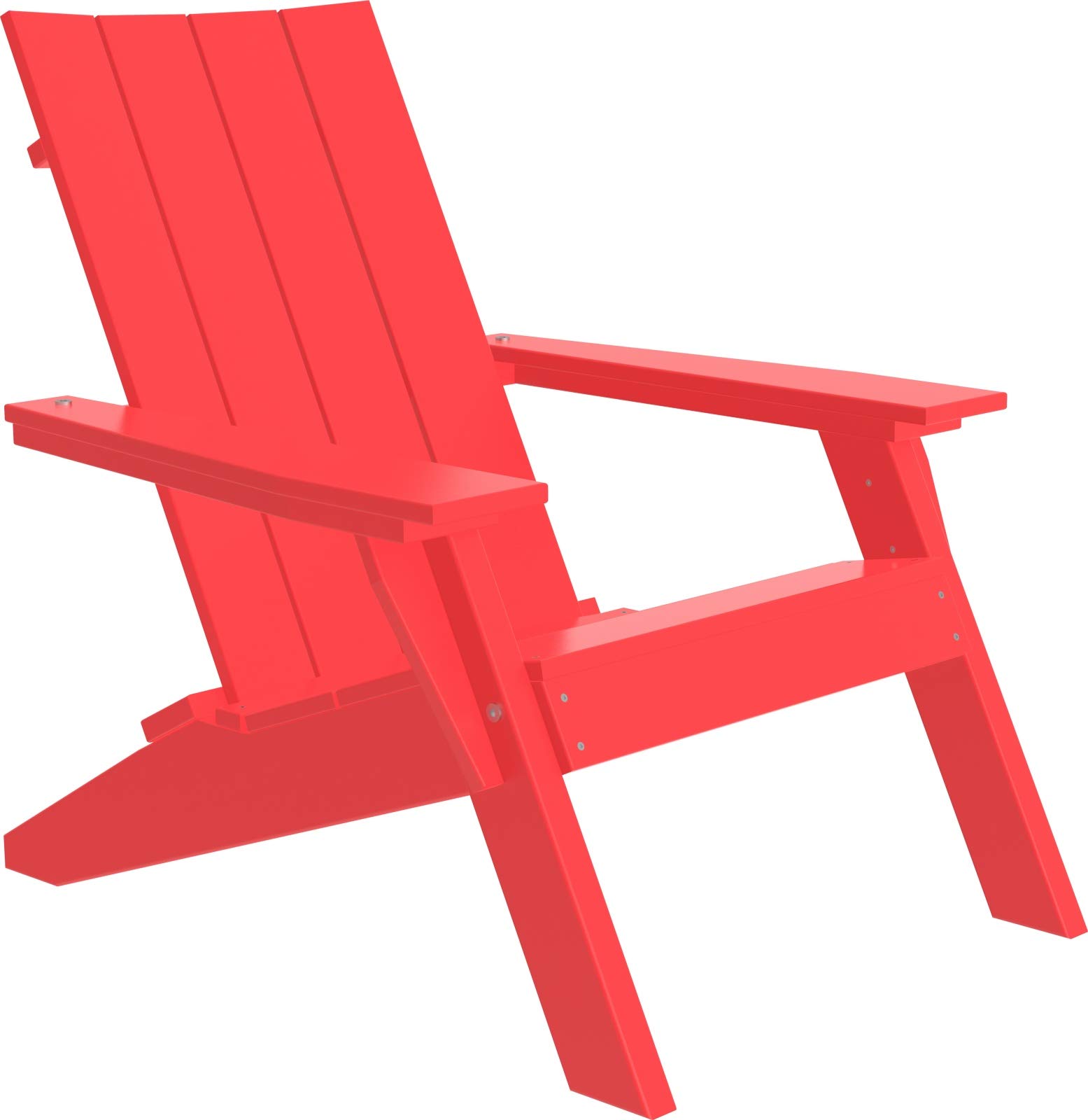 Premium LuxCraft Urban Adirondack Chair - Durable Outdoor Patio Furniture, Weather-Resistant Red Wooden Lounge Chair for Garden, Backyard & Poolside Relaxation