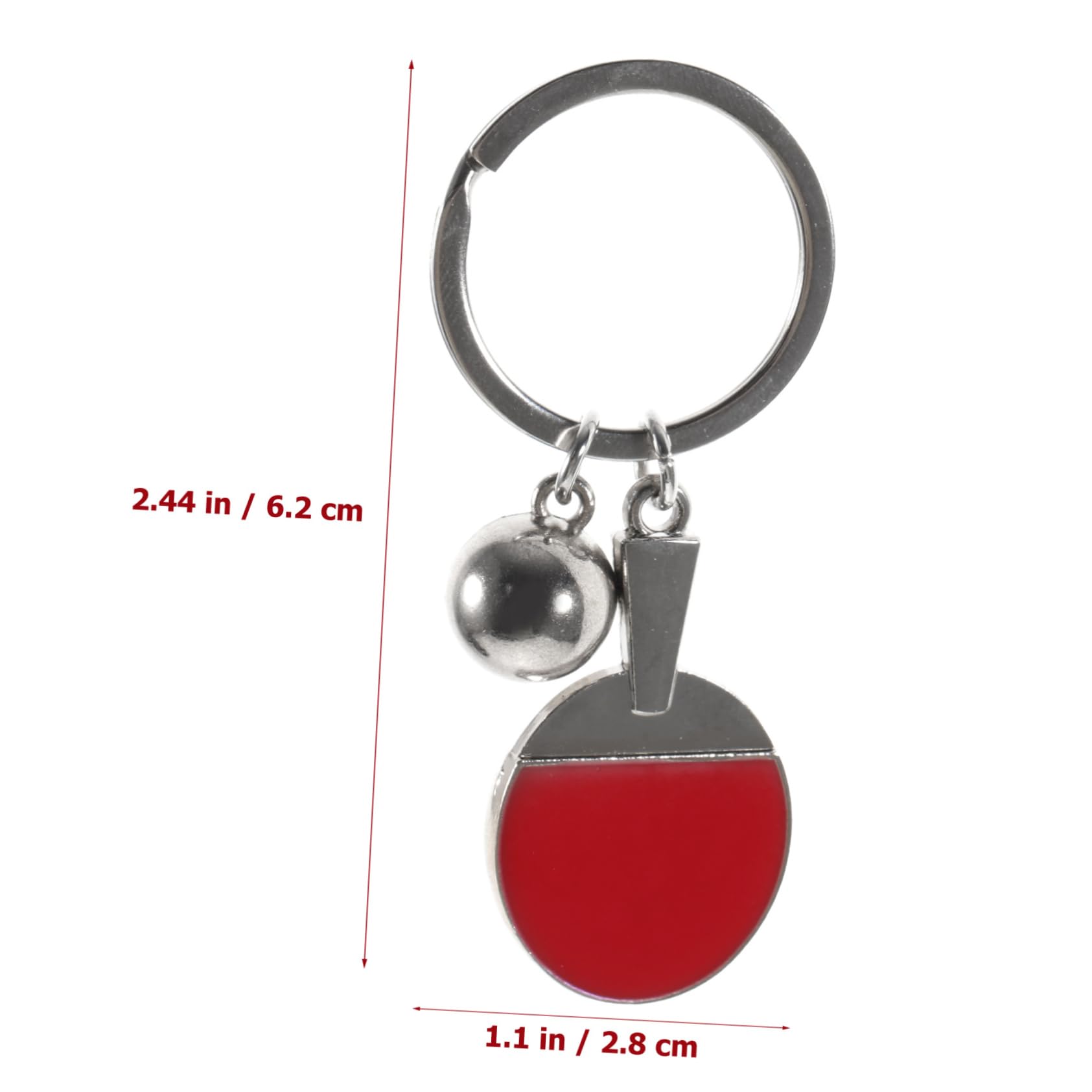 WESIEVYA Table Tennis Keychain - Sports Keychain for Women, Zinc Alloy Key Ring - Perfect for Gym Bags, Backpacks, and Tennis Accessories