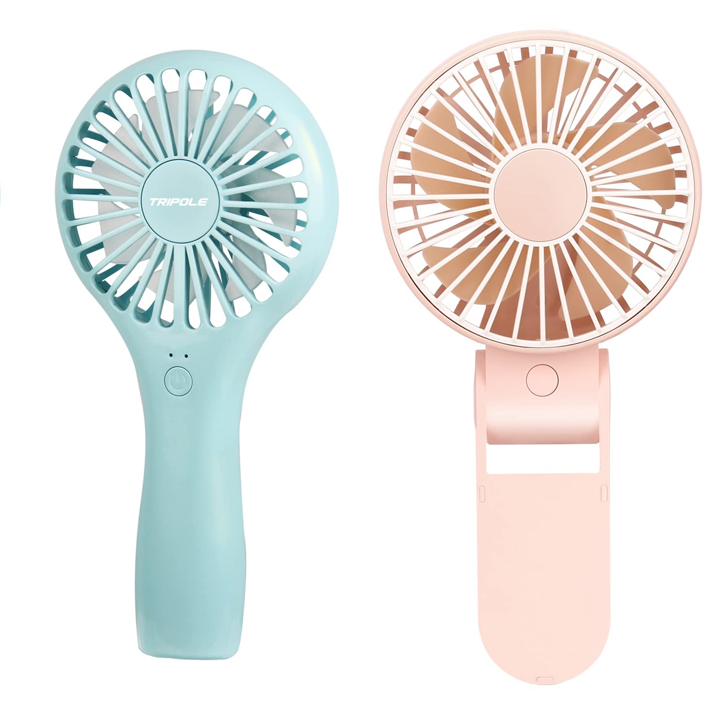 TriPole Mini Handheld Fan - Portable Rechargeable Fan for Kids & Girls - Perfect for Travel & Outdoors