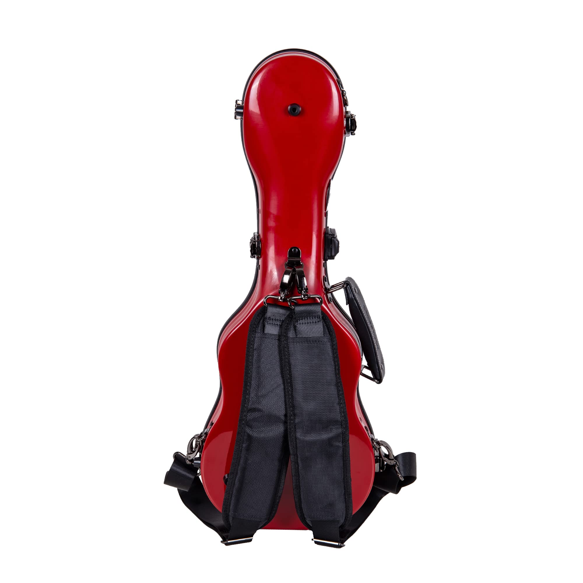 Premium Crossrock Thick Padded Hardshell Fiberglass Concert Ukulele Case - Red | Durable Protection for Travel & Performance | Perfect for Musicians, Beginners & Ukulele Enthusiasts