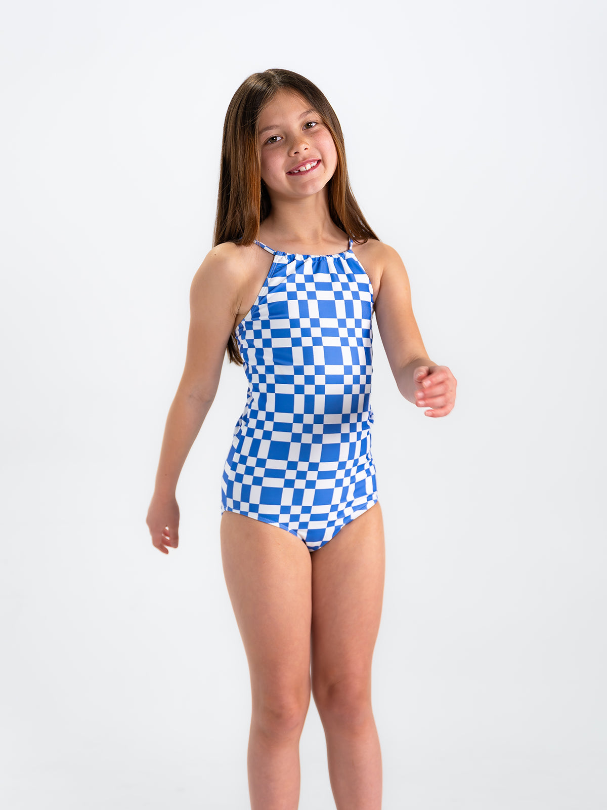 High Neck One Piece Swimsuit for Girls - UPF 50+ Sun Protection, Adjustable Straps & Quick Dry Fabric - Perfect for Beach, Pool & Summer Vacations
