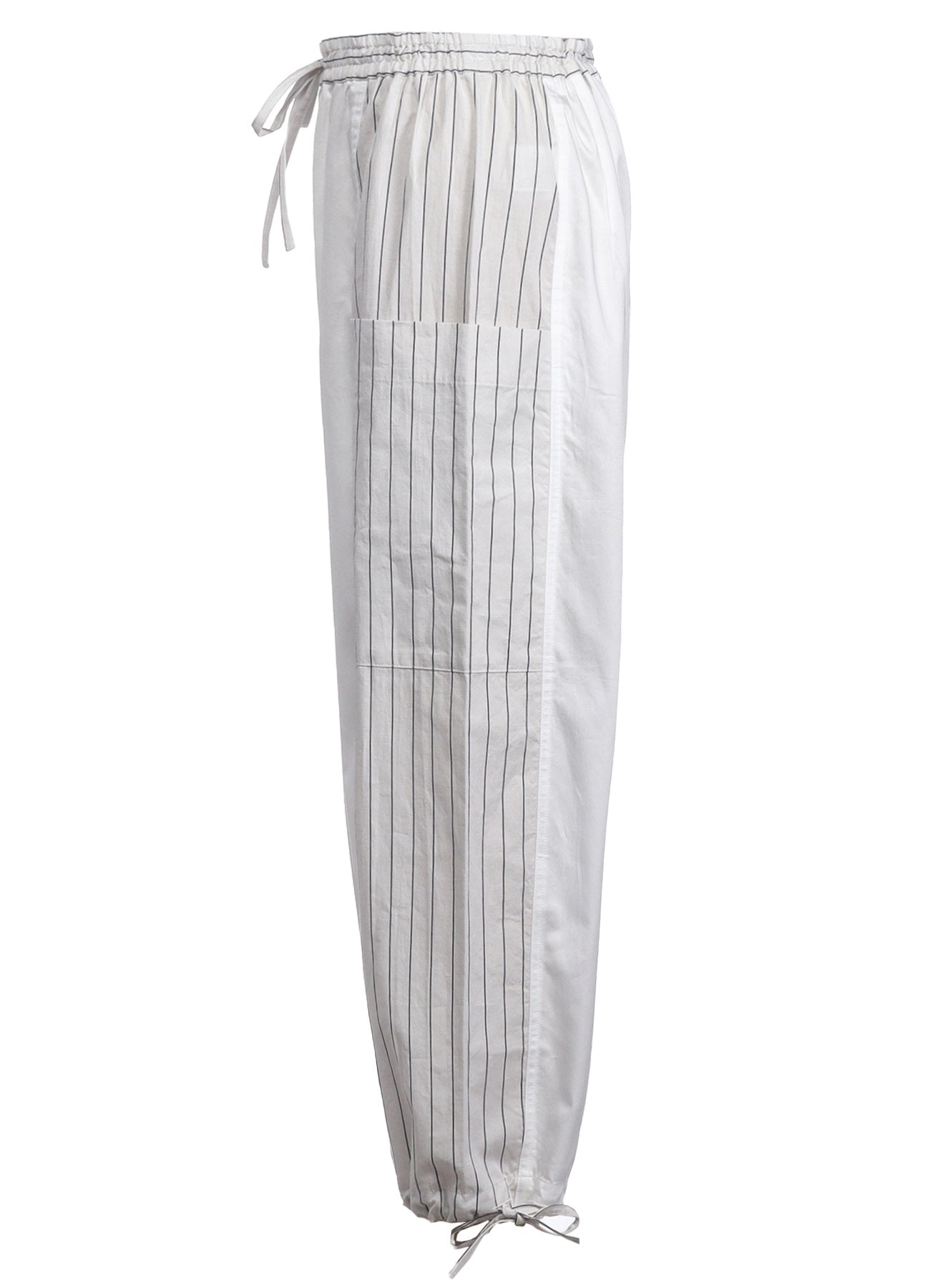 Cotton Satin Stripe Switching Pants for Women - Comfortable Lounge Pants for Yoga, Sleep & Relaxation (Medium)