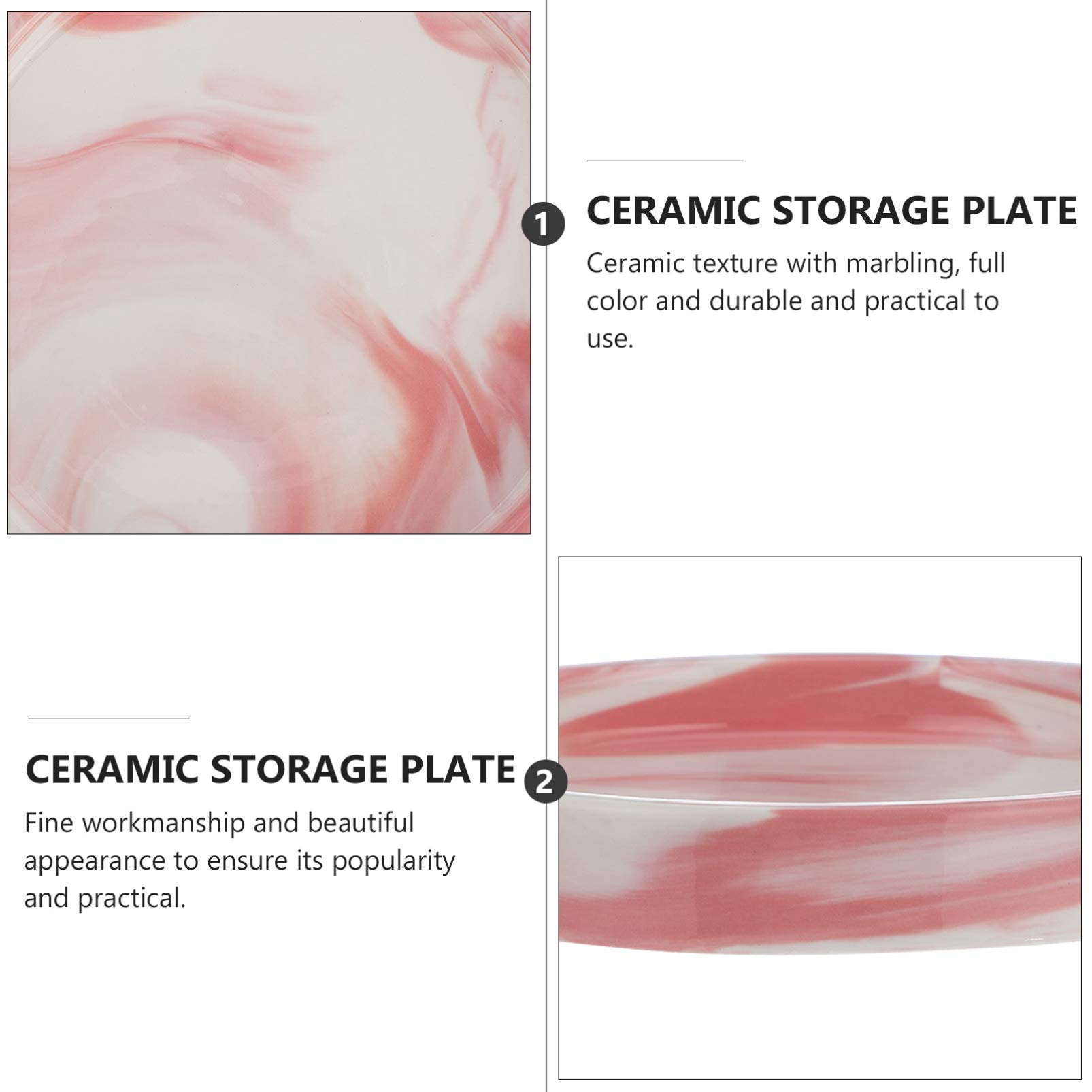 Elegant Marble Ceramic Ring Dish & Jewelry Tray Holder - Home Decor Organizer for Rings, Keys, Makeup | Perfect for Vanity Dresser, Bedroom Decor, Wedding Gifts & Candle Display