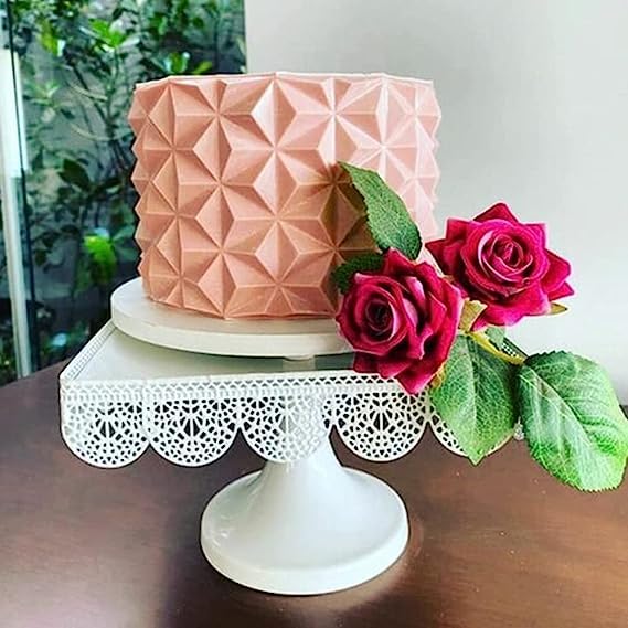 Premium Transparent Cake Embossing Mold - DIY Lace Border Stencil for Mousse, Sugarcraft & Baking Decor | Perfect for Wedding, Birthday & Party Cakes