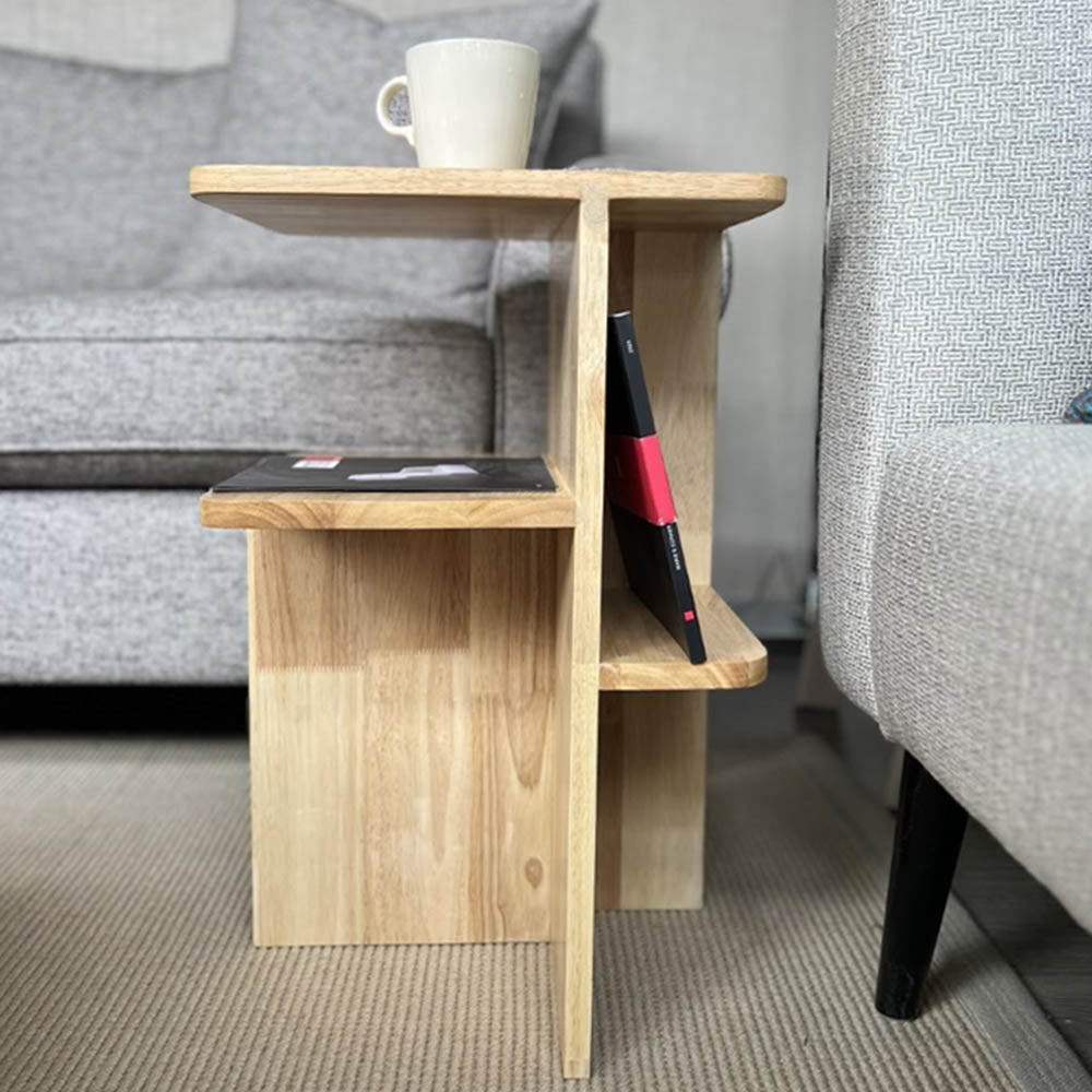 Modern Wooden Bedside Table - Nightstand with Drawer & Shelf for Bedroom, Living Room, or Office - Compact & Stylish Home Furniture