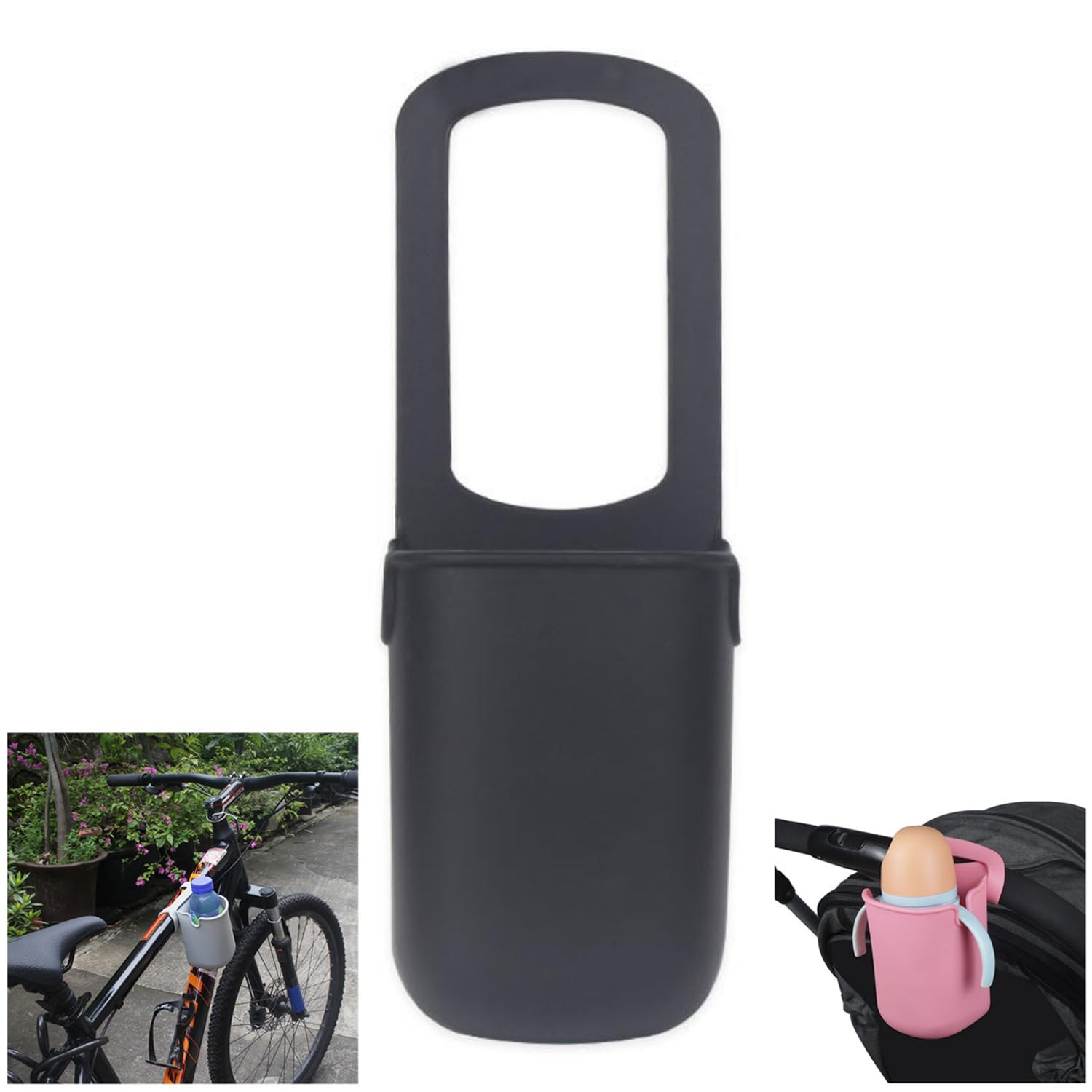 Universal Silicone Stroller Cup Holder - Removable Drink Bottle Holder for Bicycle, Walker & Scooter - Outdoor Portable Water Bottle Mount for Kids & Adults - Perfect for Park Walks, Bike Rides & Family Outings