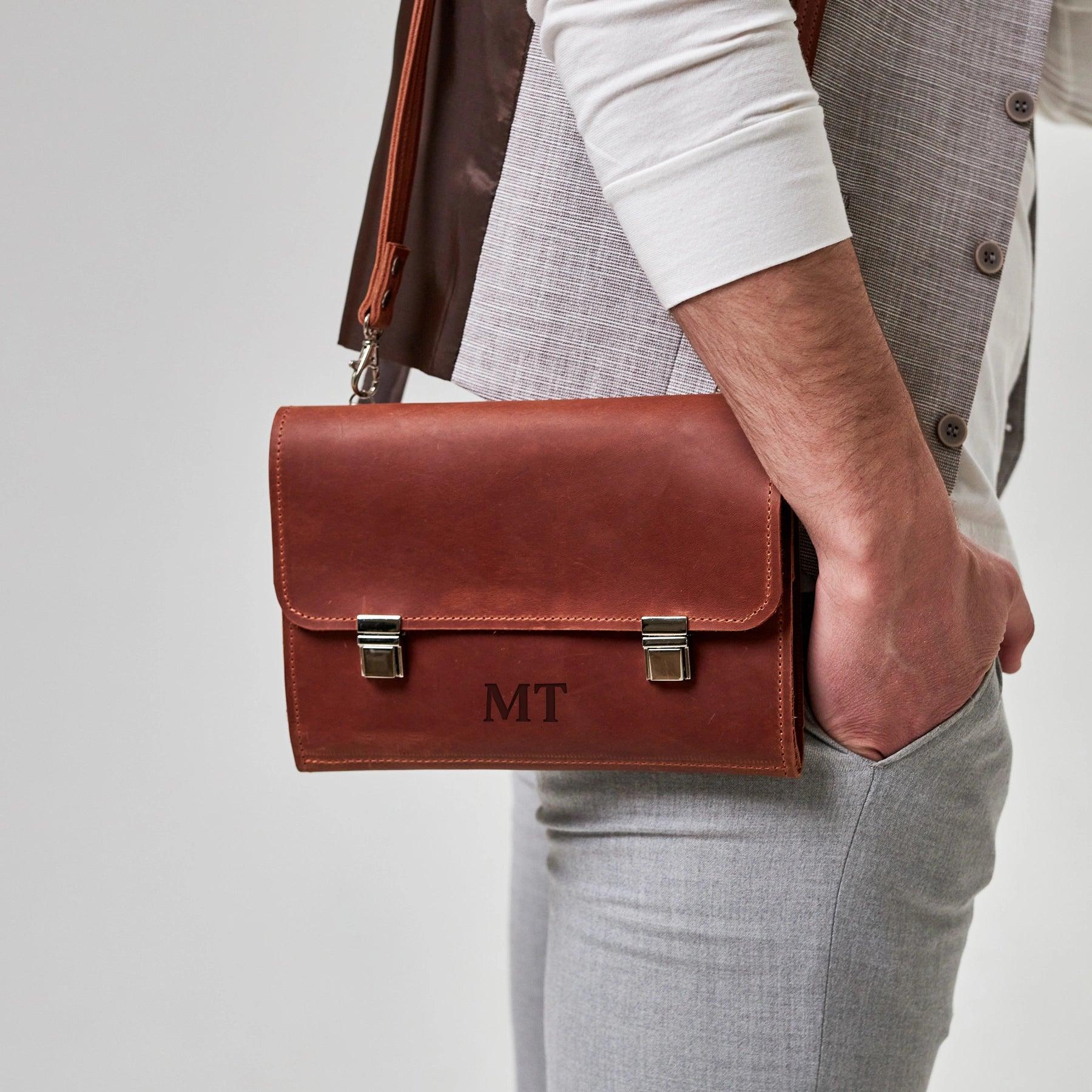 Premium PU Leather Notebook Cover with Adjustable Shoulder Strap - Stylish & Durable Laptop Sleeve for Work, School & Travel