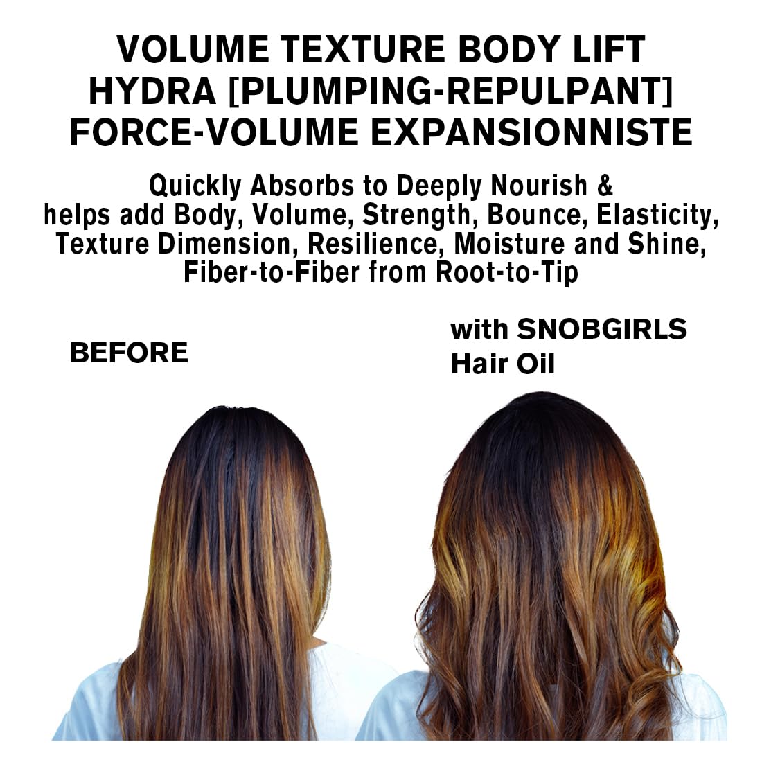 BODYDENSE Plumping & Hydrating Volumizing Shampoo, Conditioner & Biotin Hair Oil Set for Fine Hair - Hair Growth Serum for Volume, Texture & Body Lift - Perfect for Daily Hair Care & Styling