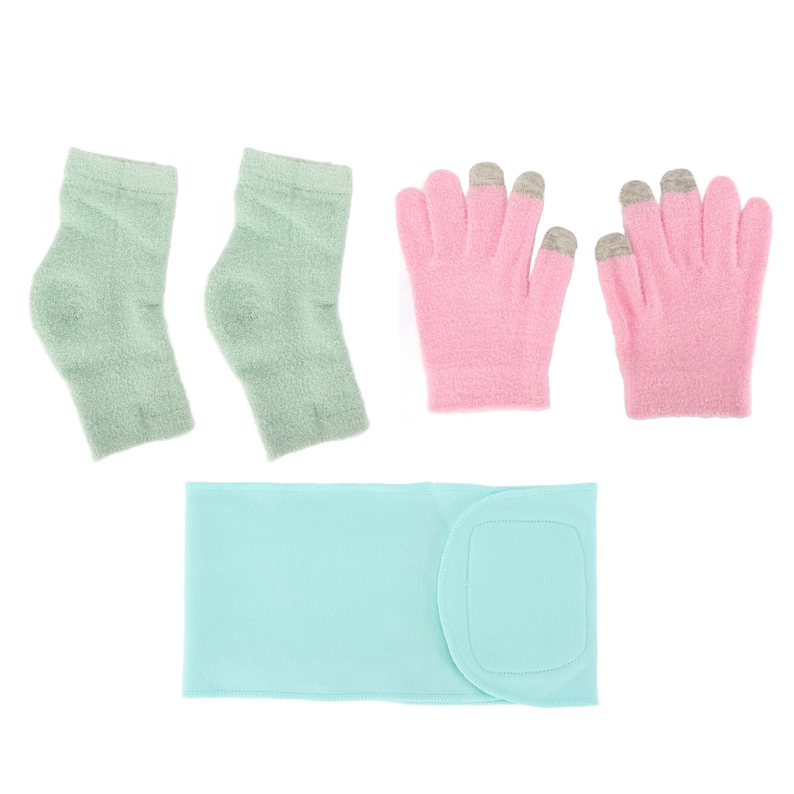 Moisturizing Gel Socks & Gloves Set for Dry Cracked Feet & Hands - Reusable SPA Moisturizing Socks with Heel Protection | Perfect for Overnight Hydration, Winter Care & At-Home Pedicure