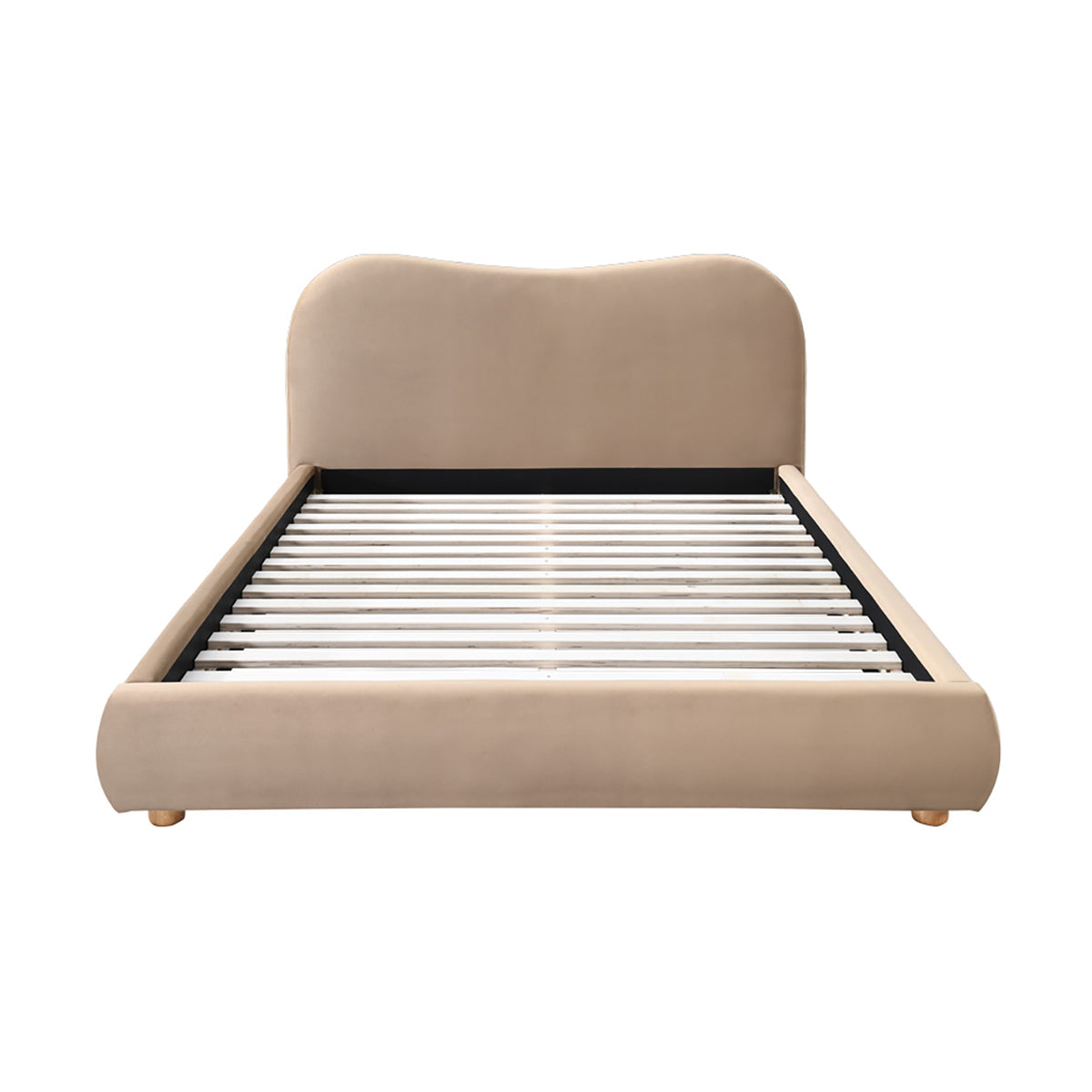 Luxury Cloud Velvet Queen Size Bed Frame - Soft Upholstered Headboard for Bedroom Decor | Perfect for Master Bedroom, Guest Room & Apartment