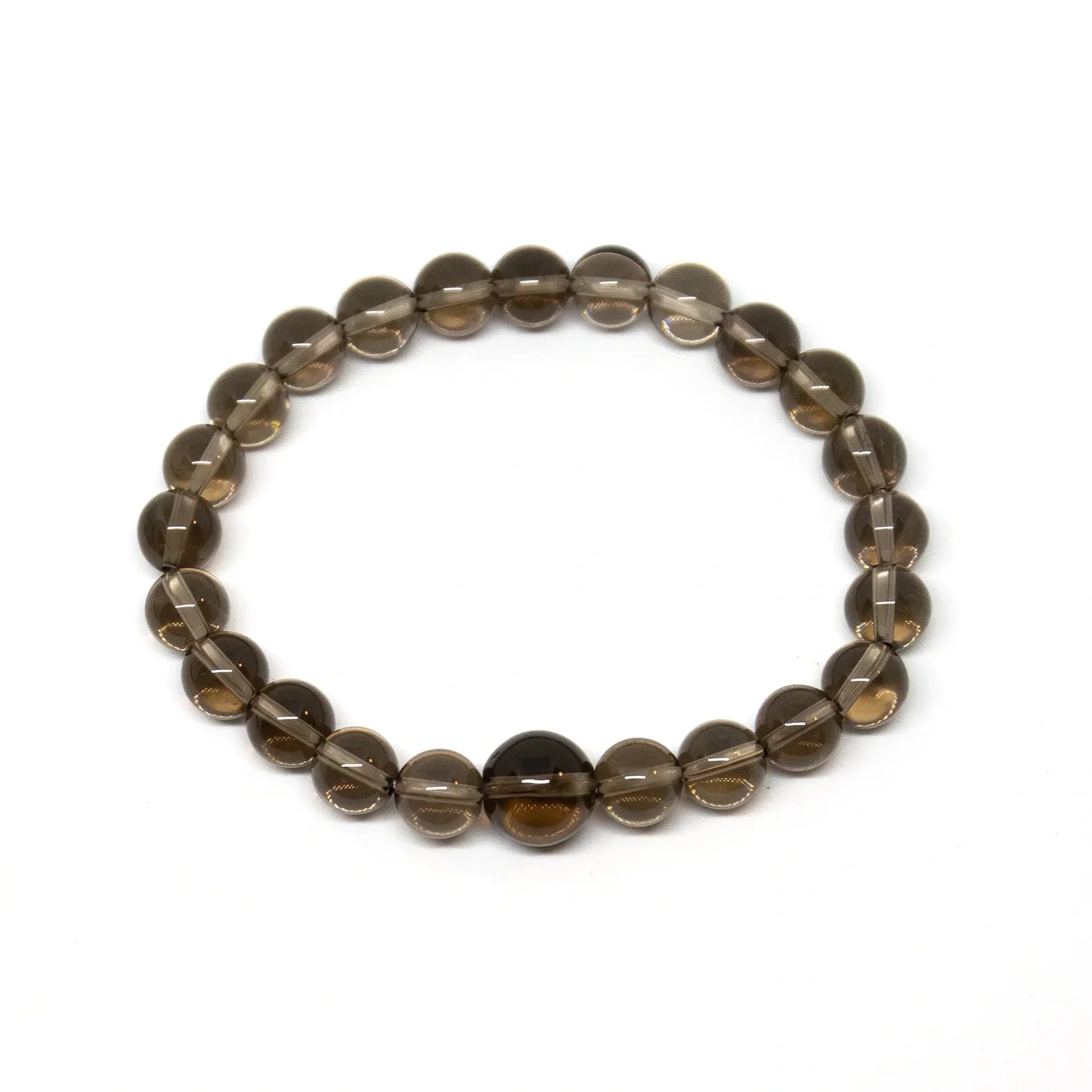 Smoky Quartz Crystal Beaded Bracelet - 6mm Natural Stone Mala Beads for Kids & Adults - Meditation, Yoga & Spiritual Healing Jewelry