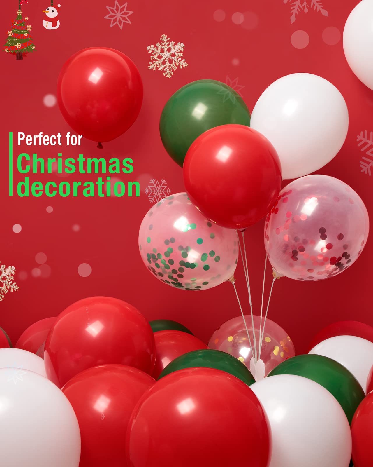 Styirl Red Balloons Arch Kit - 110 pcs 36/18/12/10/5 Inch Latex Party Balloons for Birthday, Christmas, Graduation, Gender Reveal & Baby Shower Decorations | Perfect for Indoor/Outdoor Events, Photo Backdrops & Party Decor