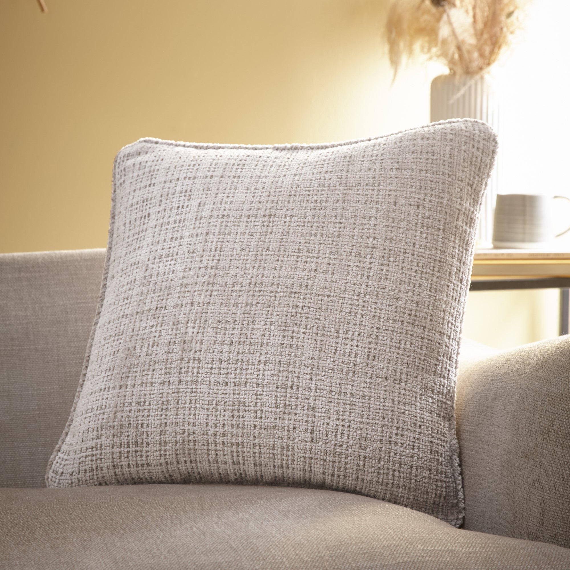 Appletree Loft Alba Cushion - Natural Cotton Throw Pillow Cover for Sofa, Bed & Home Decor | Cozy Living Room & Bedroom Accent Pillow | Farmhouse & Boho Style Home Accessories