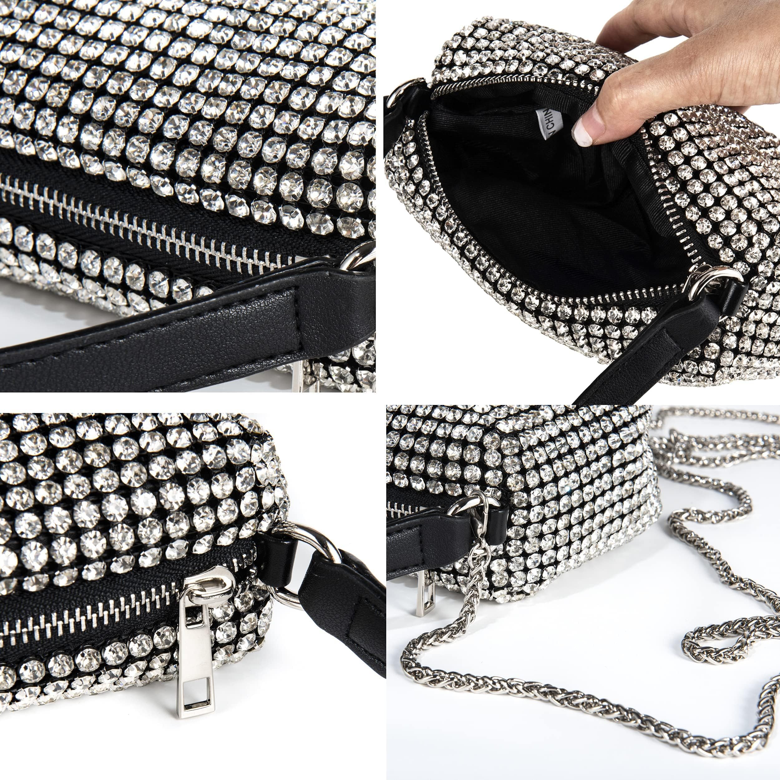 Sparkling Rhinestone Crossbody Bag for Women - Elegant Evening Clutch & Shoulder Purse for Parties, Weddings & Special Occasions | Perfect for Prom, Cocktail Events & Date Nights
