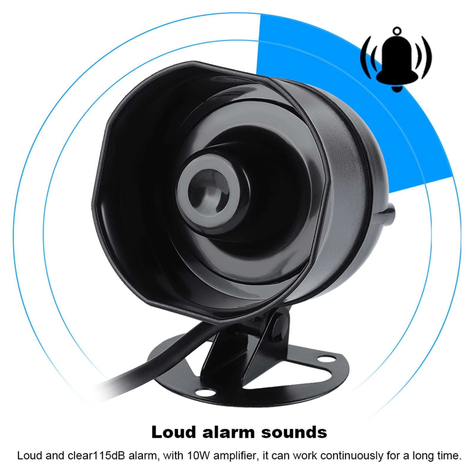 IP65 Waterproof Electric Horn Speaker with MP3 Playback & SD Card Slot - Loud Truck Alarm Siren, Warehouse Safety Alert System for Industrial Use & Emergency Notifications