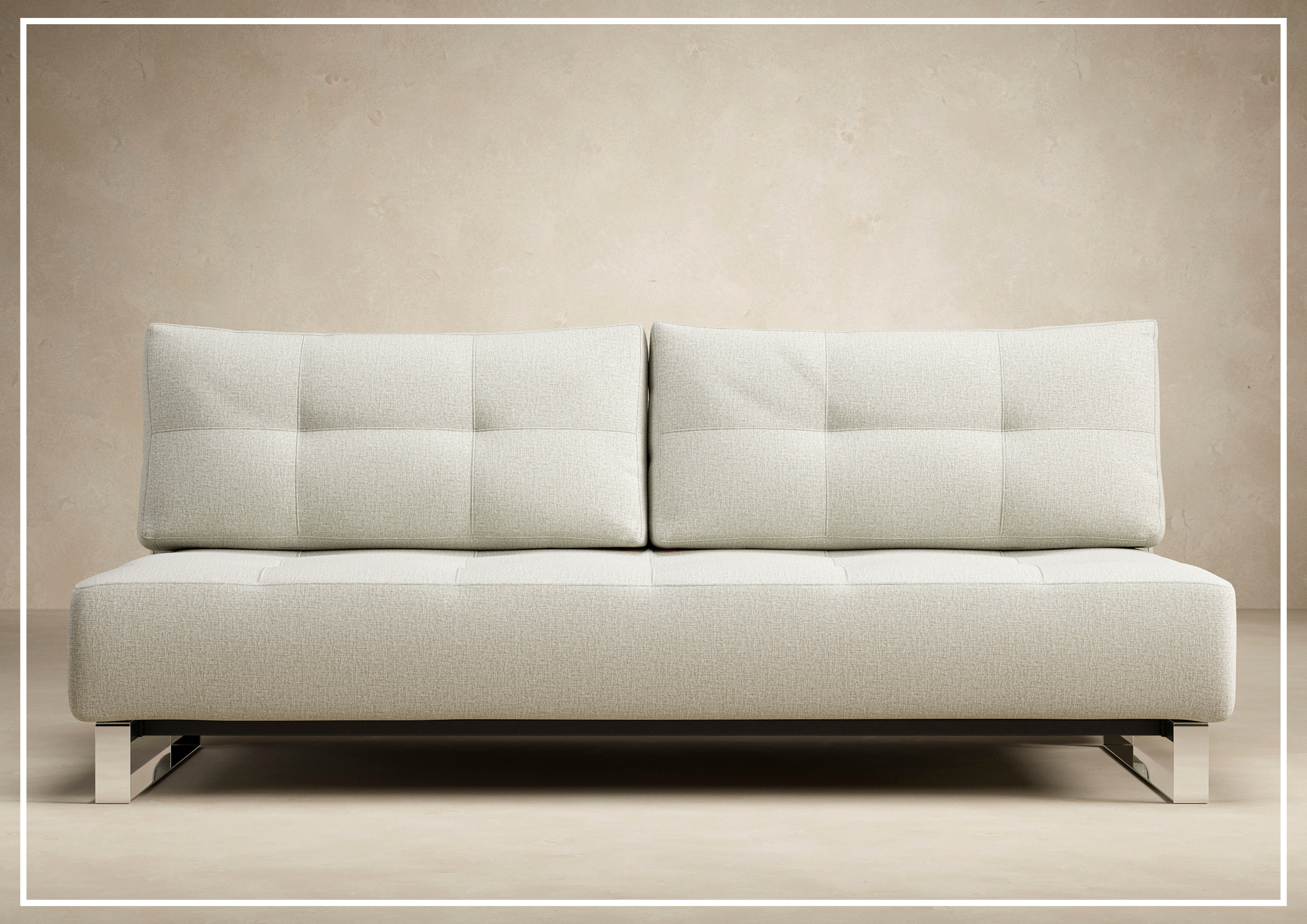 Innovation Living Supremax 2-Seater Fabric Sleeper Sofa with Ottoman - Convertible Sofa Bed for Small Spaces, Guest Room & Apartment Living