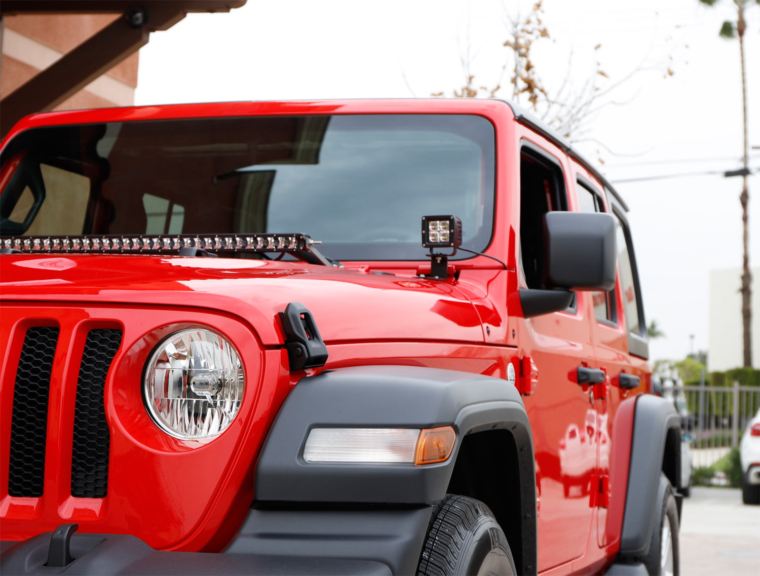 150W 30 LED Light Bar with Front Hood Top Bracket Wiring Kit for 2018+ Jeep Wrangler JL - Off-Road, Camping & Night Driving Lighting Upgrade