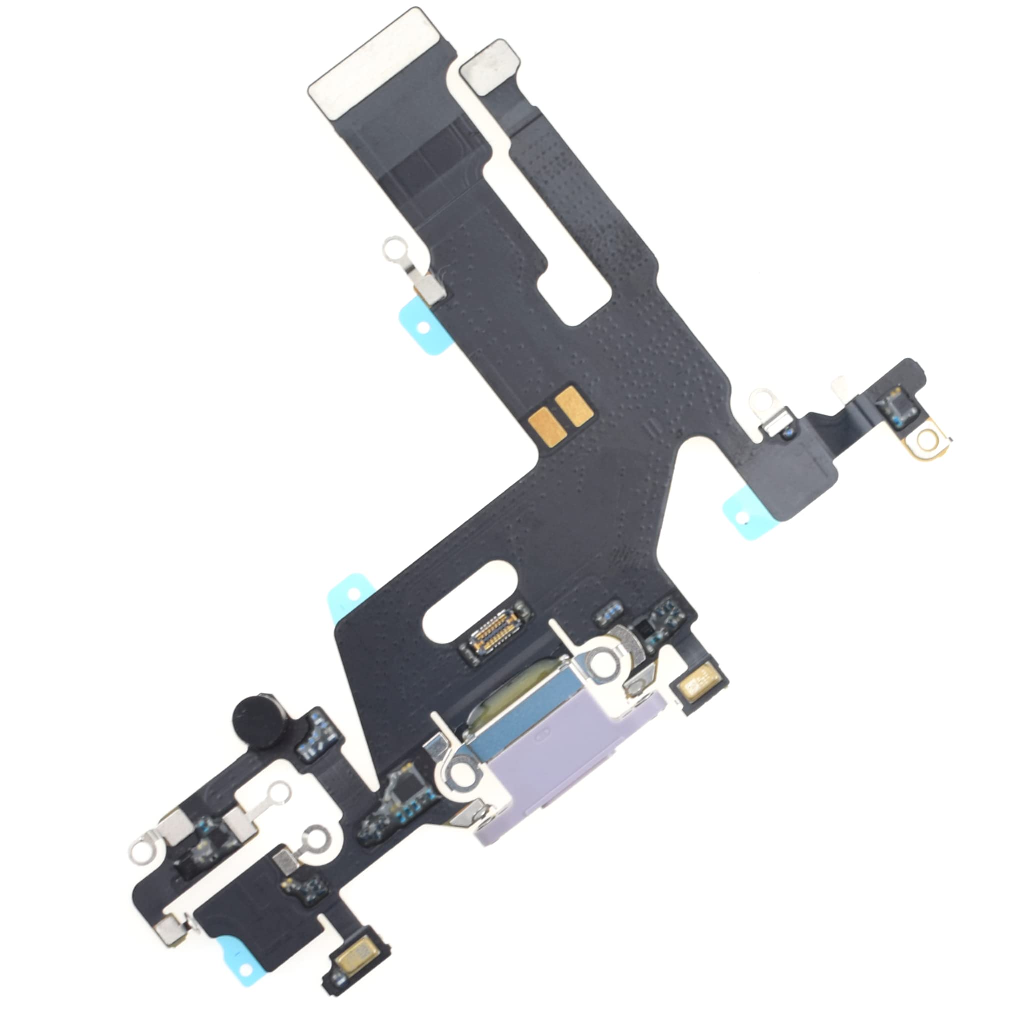 Original iPhone 11 USB Charging Port Flex Cable Replacement with Microphone - USB 2.0 Purple Connector for Fast Charging & Data Sync | Perfect for DIY Phone Repairs & Home Fixes