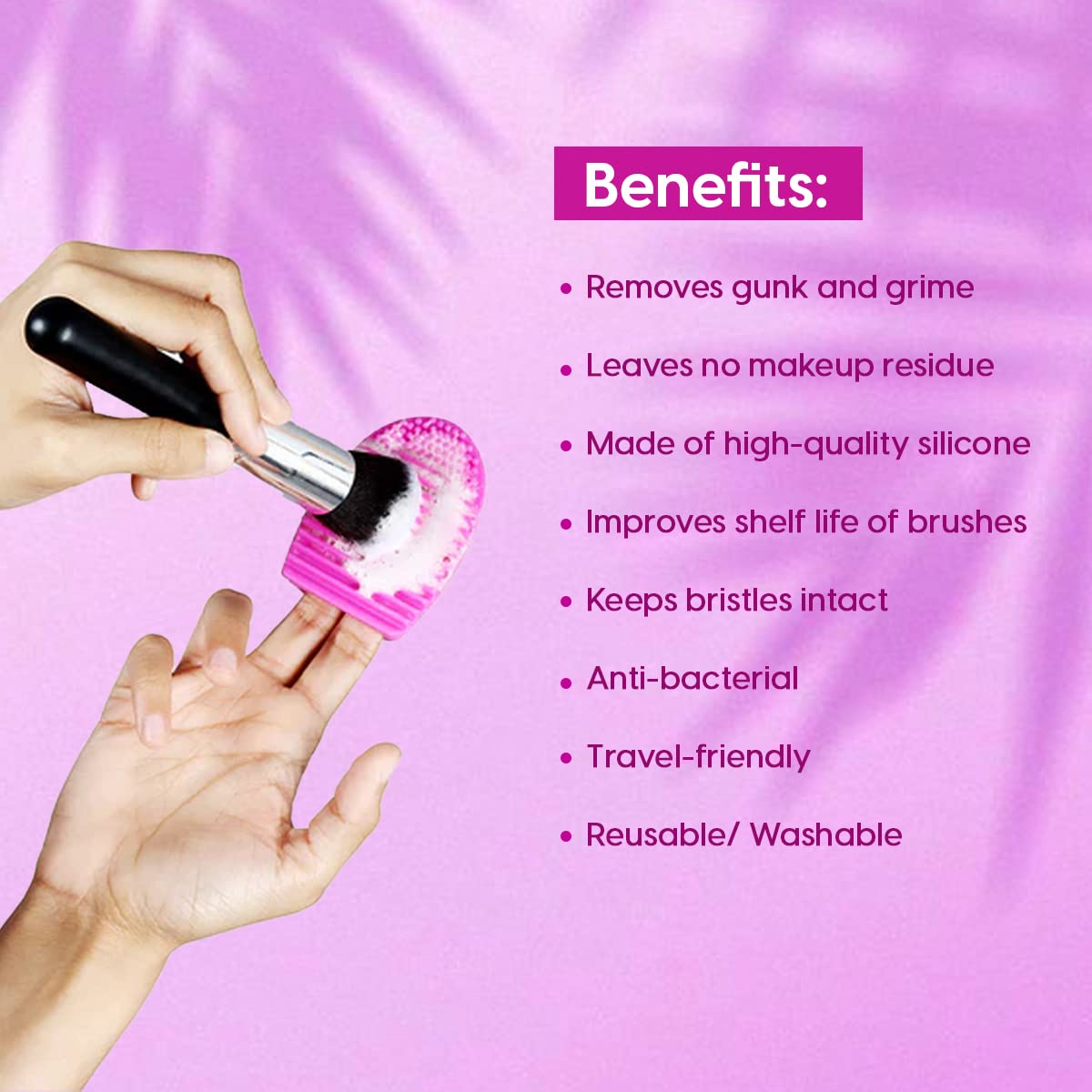 CARAPACE Silicone Makeup Brush Cleaner Pad - Quick-Drying Cosmetic Brush Cleaning Mat for Foundation, Eyeshadow & Blush Brushes (Perfect for Home & Professional Makeup Artists)