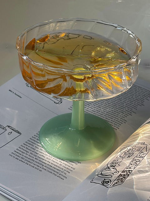 Vintage French Cocktail Glass Set - Elegant 12oz Crystal Coupe Glasses for Champagne, Martini & Cocktails - Perfect for Home Bar, Wedding & Party Entertaining