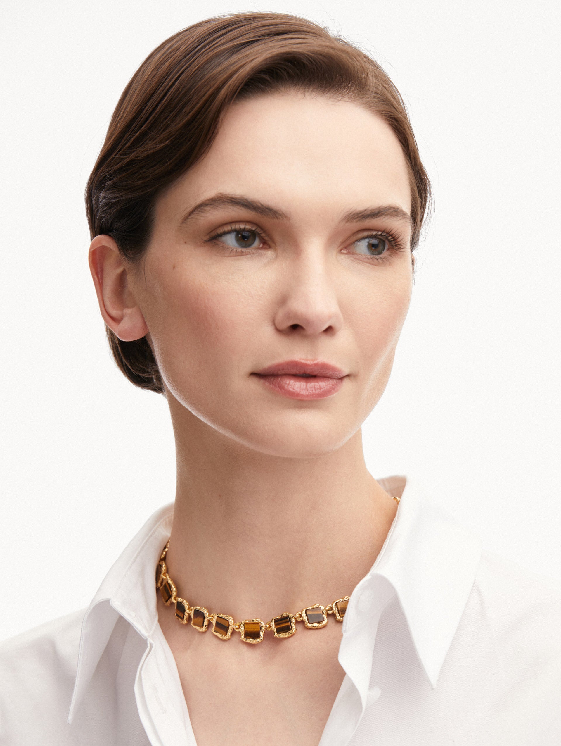 Square Stone Necklace for Women - Minimalist Geometric Pendant Jewelry - Perfect for Everyday Wear, Office & Casual Outfits