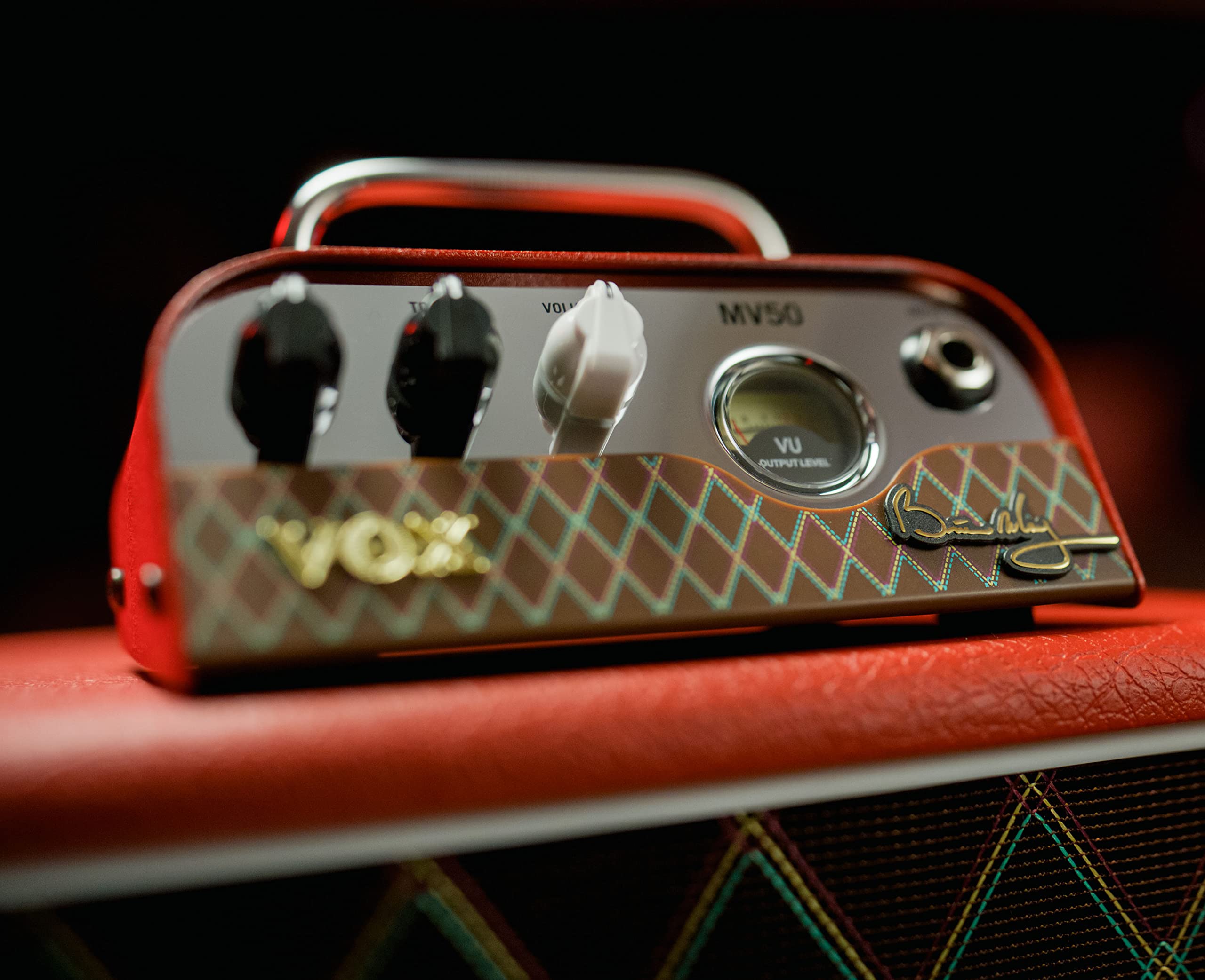 Vox MV50BM Mini Electric Guitar Amplifier - Compact & Portable, Red | Perfect for Home Practice, Studio Recording & Traveling Musicians