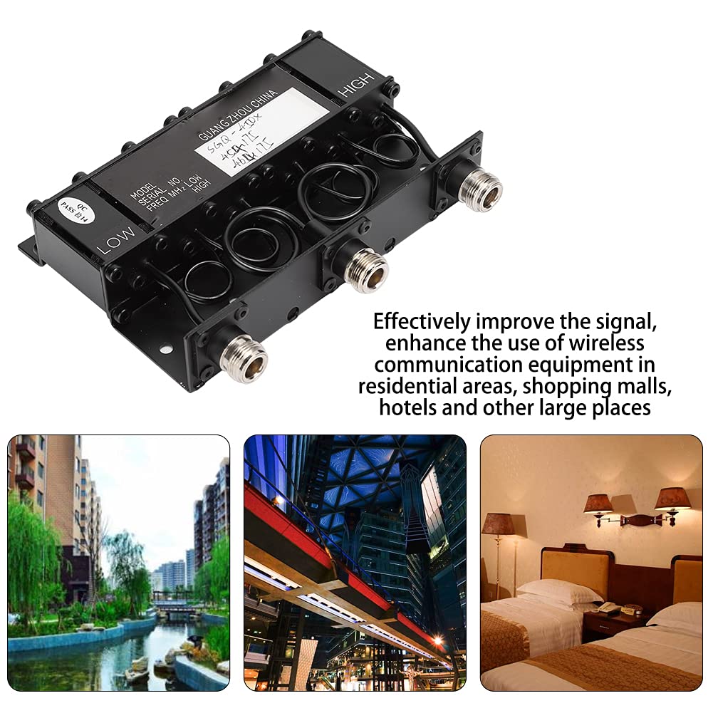10W UHF 6 Cavity Duplexer TX 454.175MHz RX 464.175MHz - N Connector Radio Repeater for Wireless Communication - Signal Booster for Two-Way Radios, Ham Radio & Commercial Use