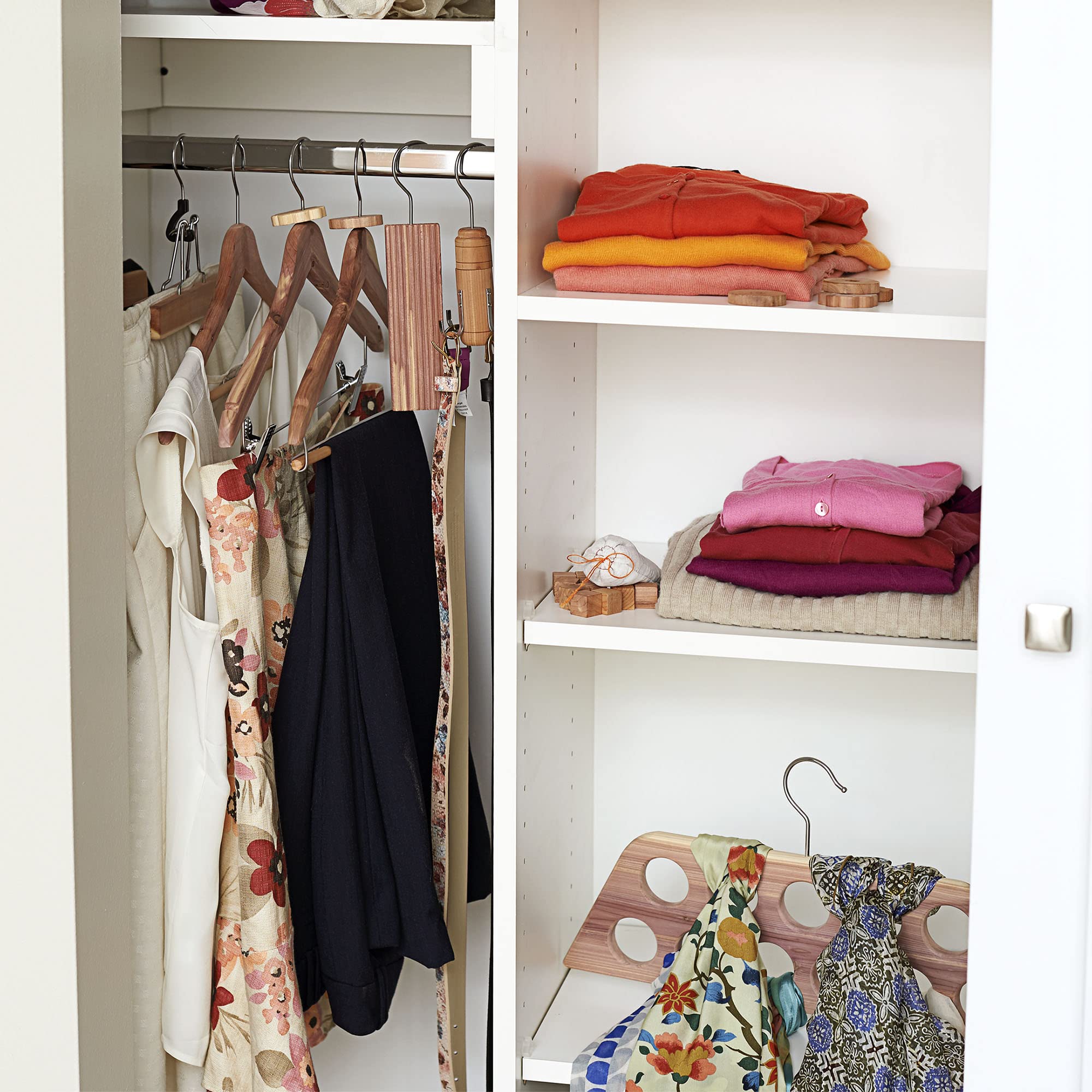 CedarFresh Cedar with Lavender Scented Closet Hangers - Natural Wooden Closet Organizers for Fresh & Fragrant Wardrobe - Perfect for Closets, Drawers and Storage Spaces