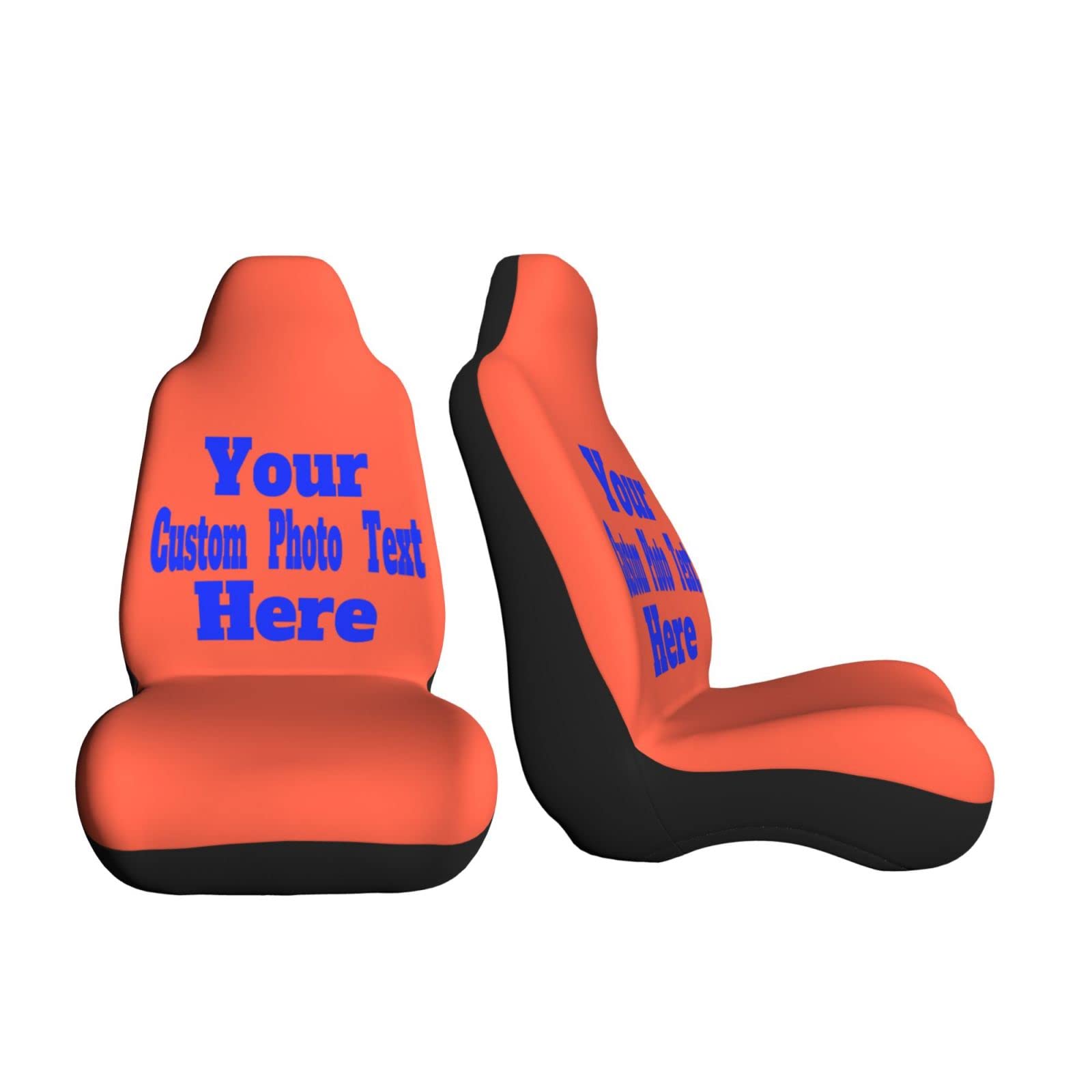 Custom Personalized Car Seat Covers with Photo - Universal 2-Piece Set for Cars, Trucks & SUVs | Perfect for Family Road Trips, Commuting & Travel Protection