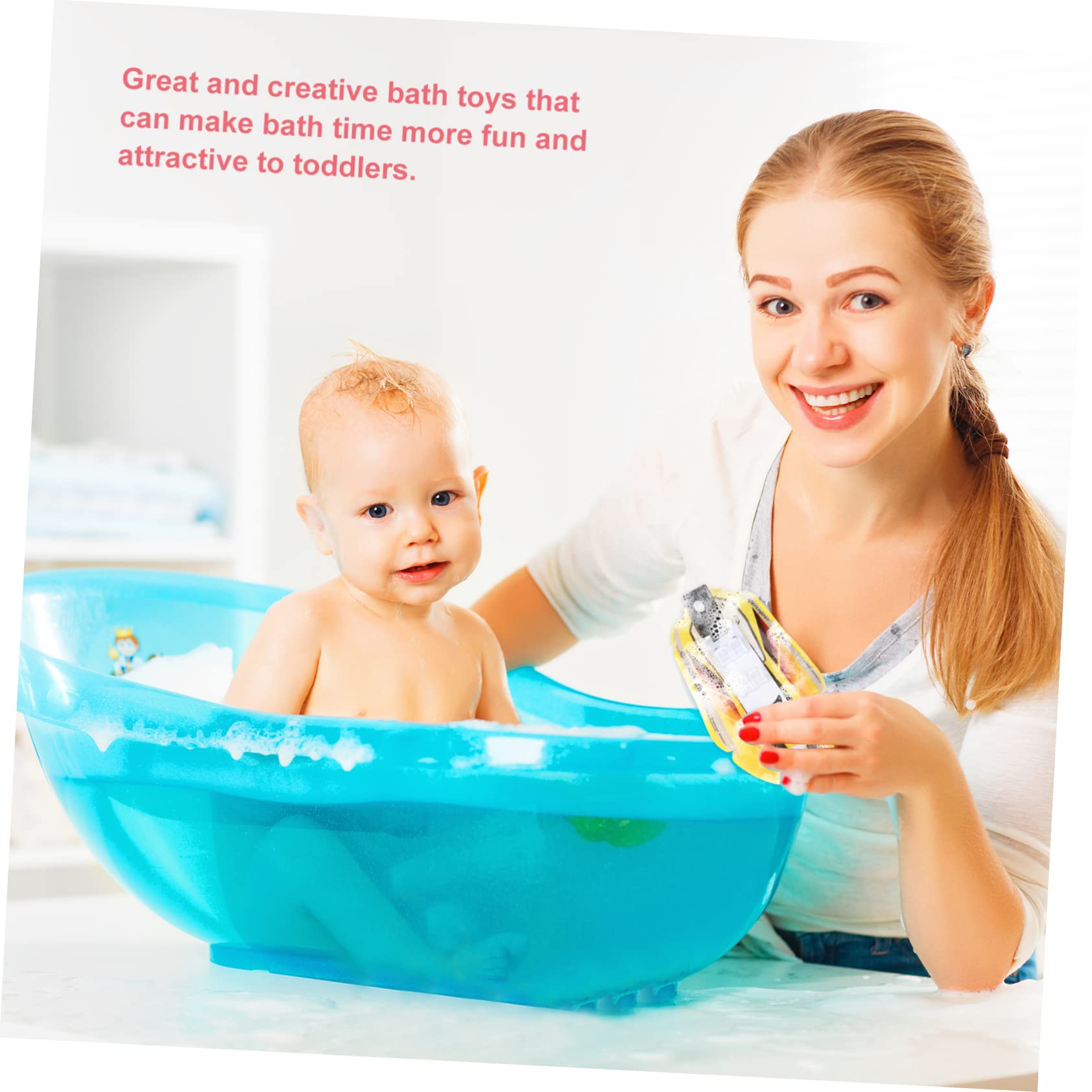 HAWILLOSCH 3-Piece Clockwork Toy Bathtub Boat Set - Fun Wind-Up Bath Toys for Kids, Floating Bathtub Ships in Red - Perfect for Bath Time Play & Pool Water Games
