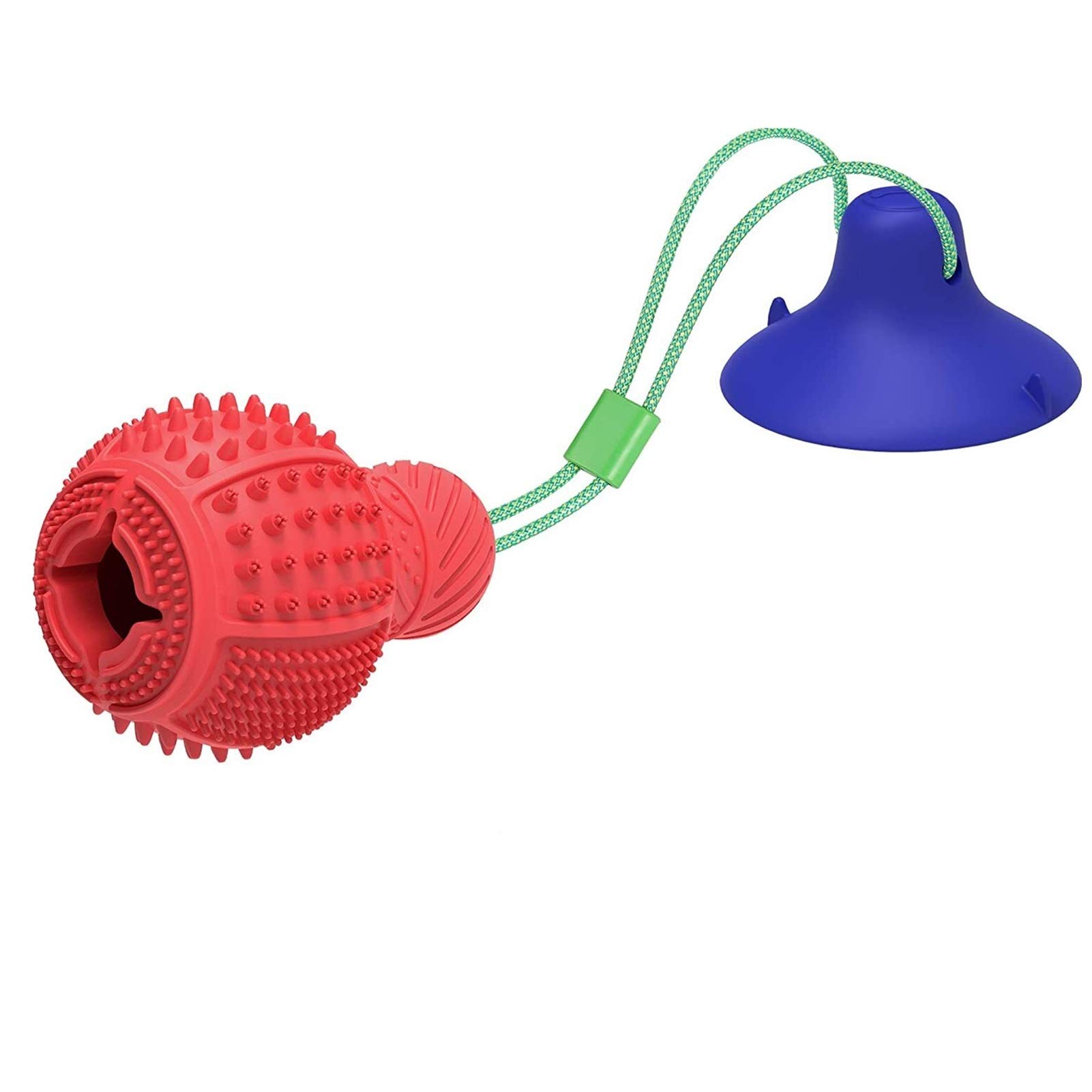 Durable Dog Chew Toys for Aggressive Chewers - Interactive Puzzle Treat Ball for Puppy Teething & Boredom Relief - Strong Suction Cup Rubber Tug Toy for Small & Large Dogs - Perfect for Indoor Play, Training Rewards and Dental Health