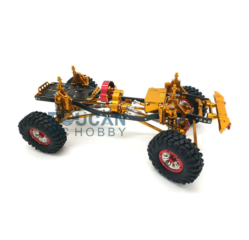 1/10 SCX10 D90 RC Crawler Metal Chassis Kit - Upgraded Tires for DIY Radio Controlled Climbing Vehicle (No ESC) - Perfect for Off-Road Crawling & RC Hobby Enthusiasts