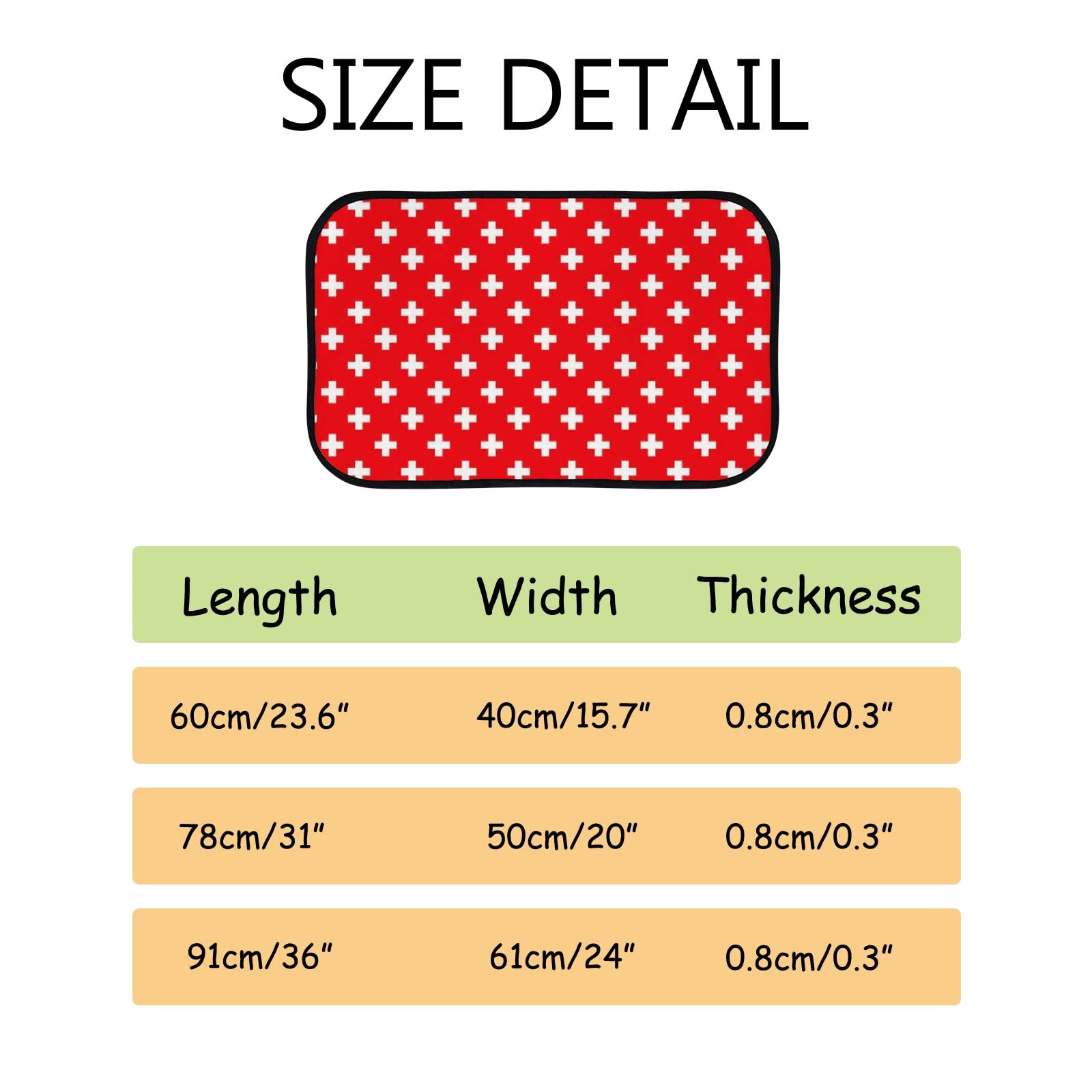 Soft Foam Area Rugs - Non-Slip Washable Geometric Pattern Bath & Kitchen Mat - 31x20 Inch Indoor/Outdoor Floor Rug for Home Decor | Perfect for Bathroom, Kitchen, Nursery & Playroom