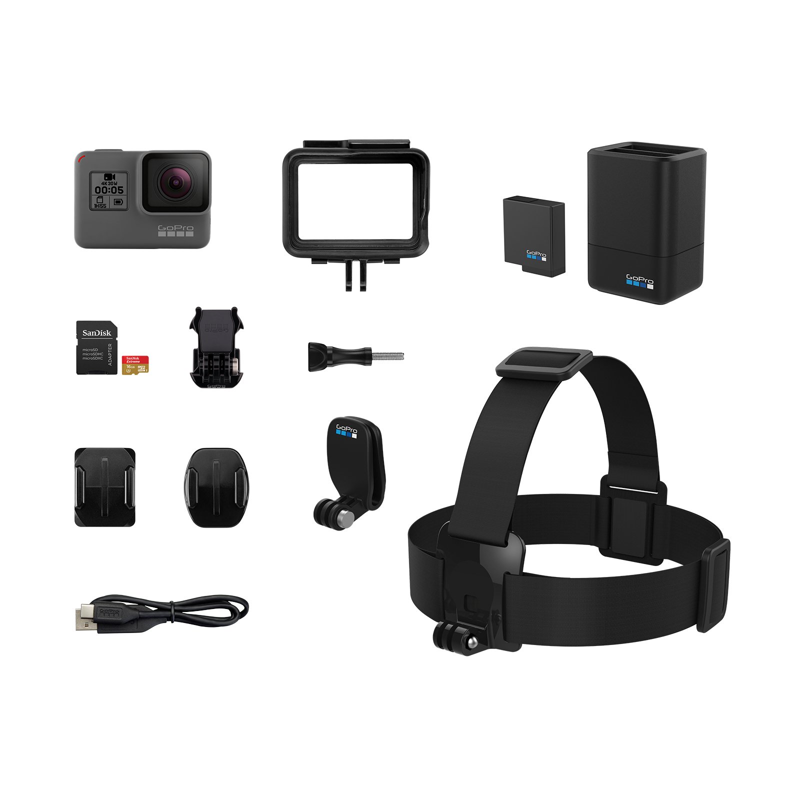 GoPro HERO5 Black 4K Waterproof Action Camera Bundle with Accessories - Perfect for Outdoor Adventures, Vlogging & Extreme Sports