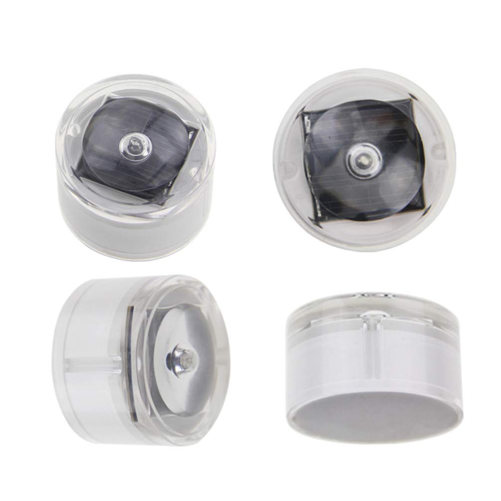 Solar Deck Lights - Outdoor LED Step Lights for Garden Pathway & Stairs (Red Light) - Solar Landscape Lighting
