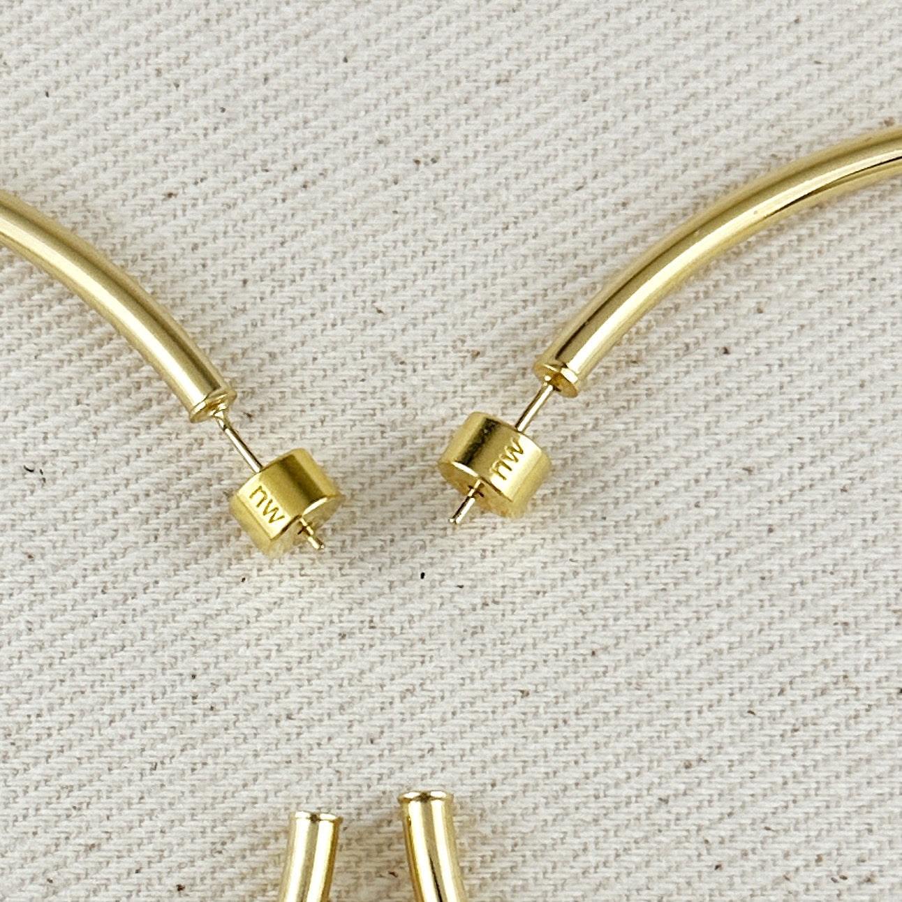 18K Gold Filled 80mm New Wave Hoop Earrings for Women - Trendy Chunky Statement Jewelry - Perfect for Parties, Weddings & Everyday Wear