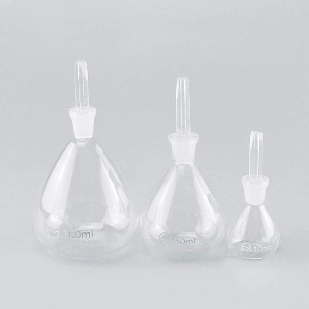 **12-Pack 10ml Calibrated Pycnometer Glass Density Bottles for Lab Testing, Chemical Analysis & Liquid Density Measurement**