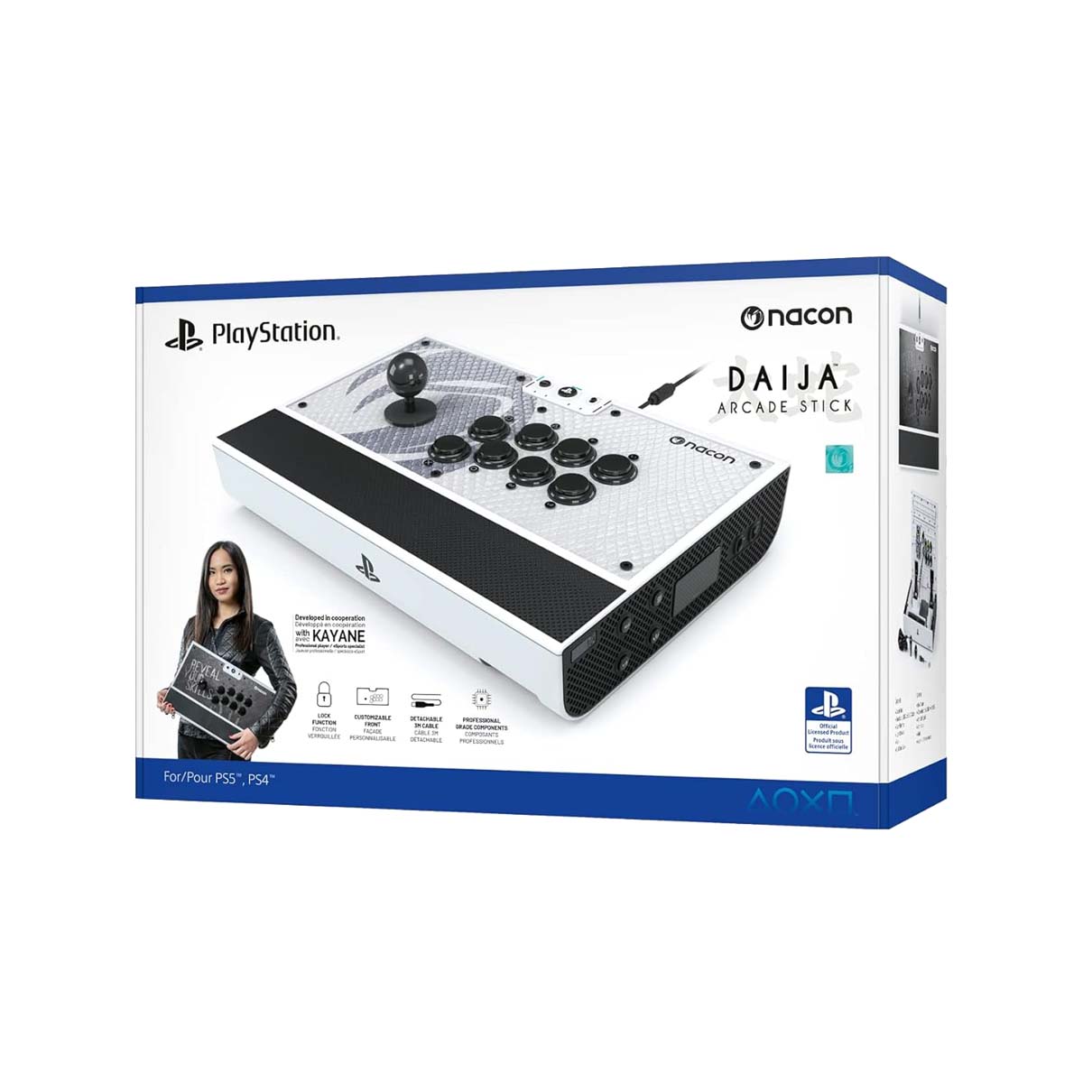 Nacon Daija Arcade Fight Stick - Officially Licensed for PS5, PS4 & PC (Windows 10/11) | Premium Fighting Game Controller for Street Fighter, Tekken & eSports | Perfect for Tournaments & Home Gaming