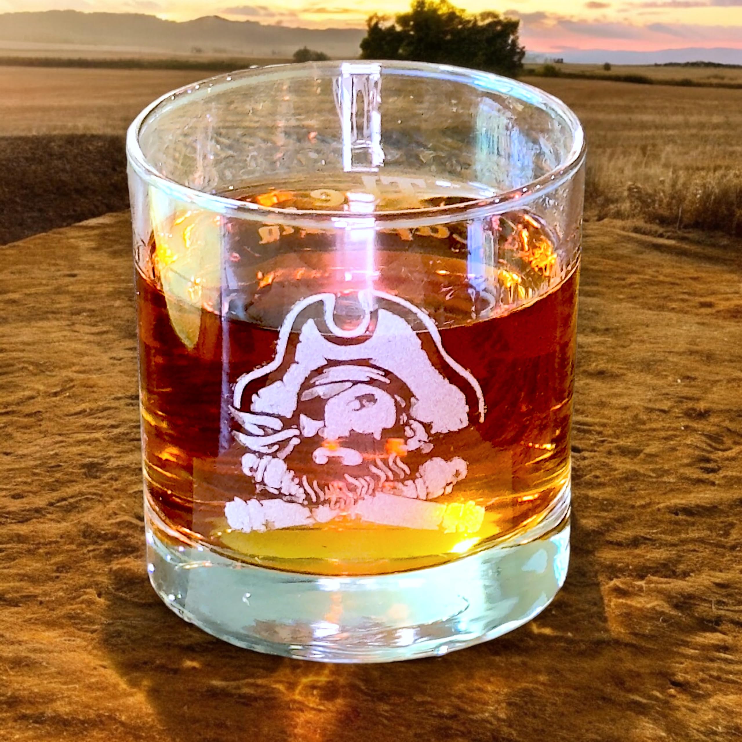 Premium Double Old Fashioned Rocks Glass - The Captain - Heavy Base Whiskey Tumbler for Bourbon, Scotch & Cocktails - Perfect for Home Bars & Gifting