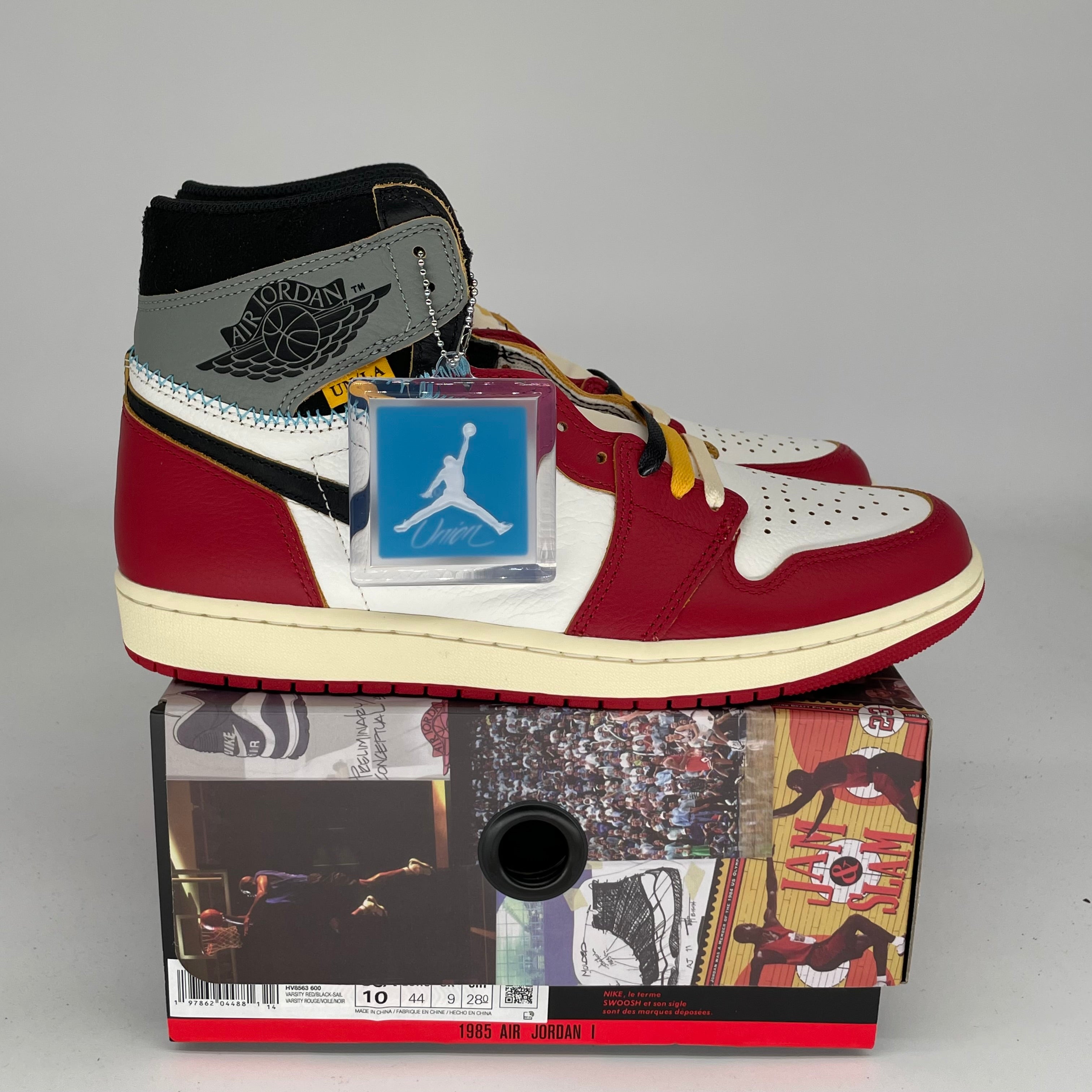 Air Jordan 1 Union LA Chicago Shadow Sneakers - Men's Size 10 (HV8563-600) - Retro Basketball Shoes for Streetwear & Casual Outfits