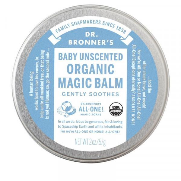 Dr. Bronner's Baby Unscented Organic Magic Balm - Soothing Skin Care for Babies & Sensitive Skin | Diaper Rash Relief, Dry Skin Treatment, and Daily Moisturizer