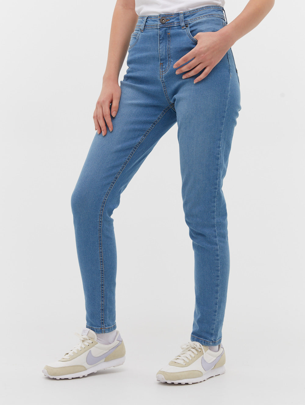 Faye High Rise Skinny Jeans for Women - Stretchy Slim Fit Denim Pants, Comfortable Tummy Control Jeans - Perfect for Casual Outfits, Work and Date Nights