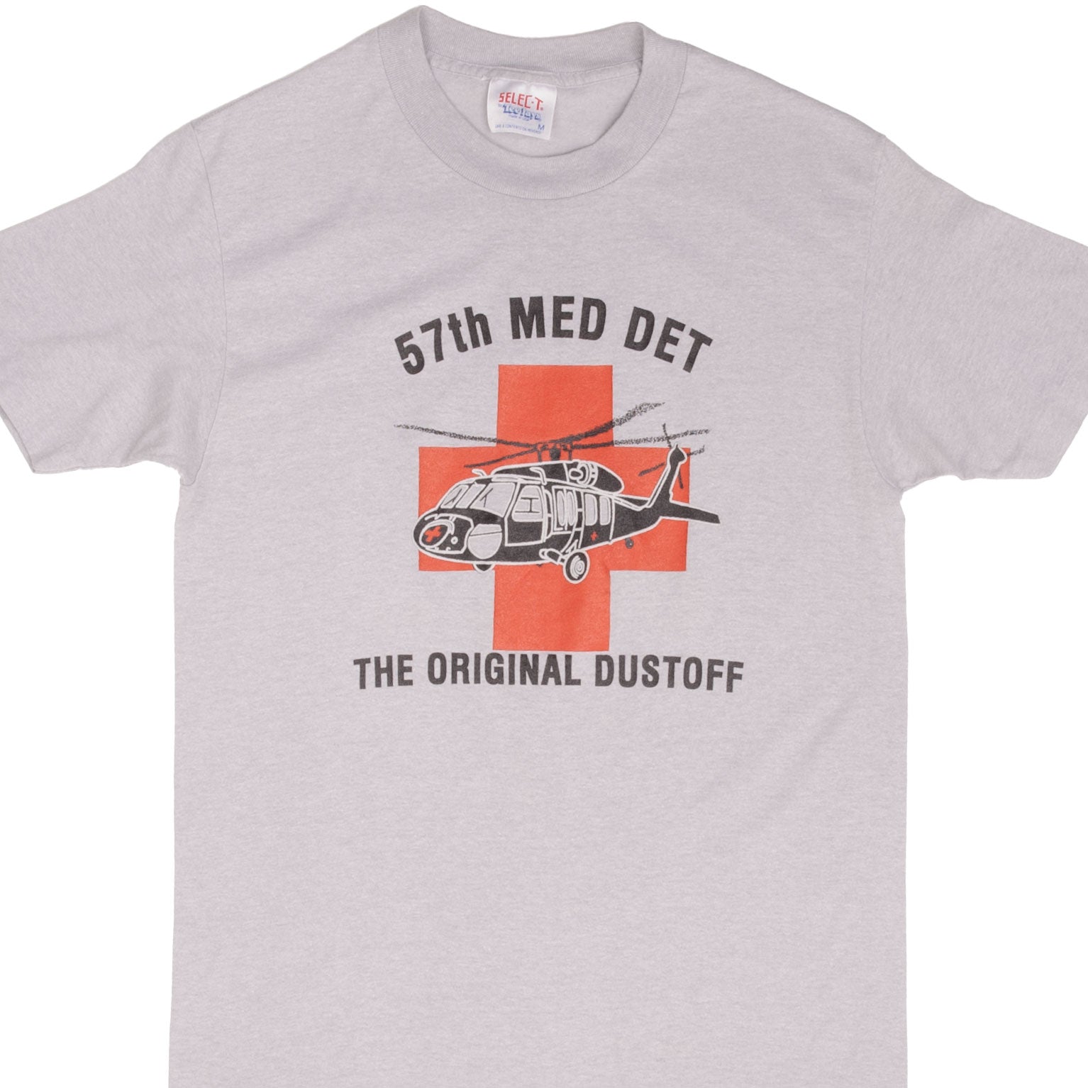 Vintage 57th Medical Detachment Original Dustoff T-Shirt - 1980s Small - Made in USA - Military Collectible & Casual Wear for Veterans & History Enthusiasts