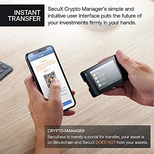 SecuX W10 Hardware Wallet - Secure Crypto Storage for Bitcoin & BIP39 Wallets | Best Cold Wallet Backup for Seed Phrases | Ideal for Long-Term Crypto Protection & Offline Transactions