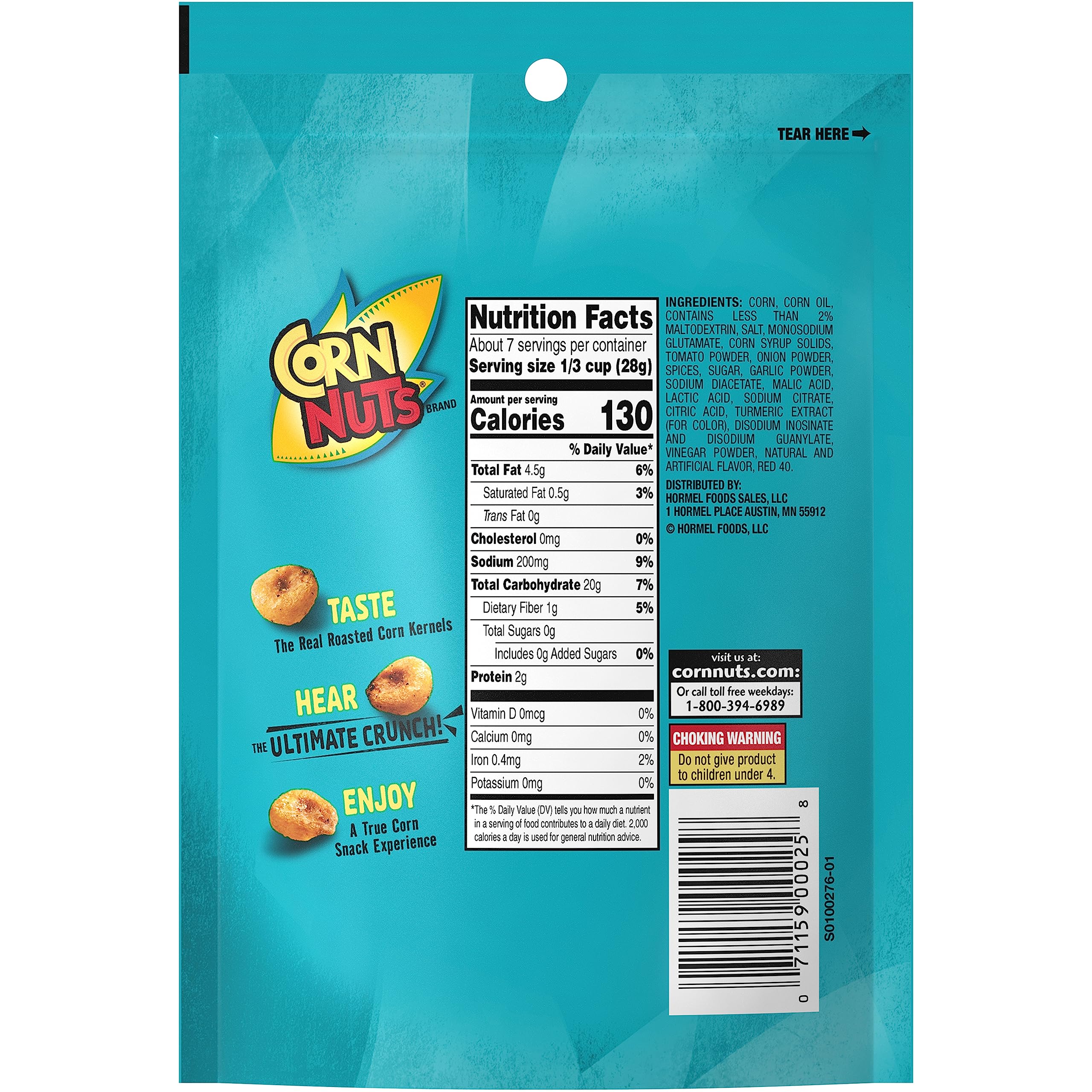 Crunchy Ranch Flavored Corn Nuts Snacks - 7oz Pack of 12 | Gluten-Free Corn Kernel Snacks for Adults | Perfect for Road Trips, Office Snacking & Party Favors